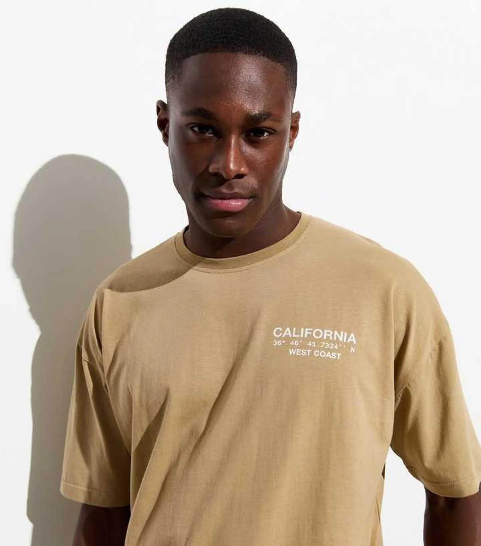 Stone Cotton California Pocket Print T-Shirt