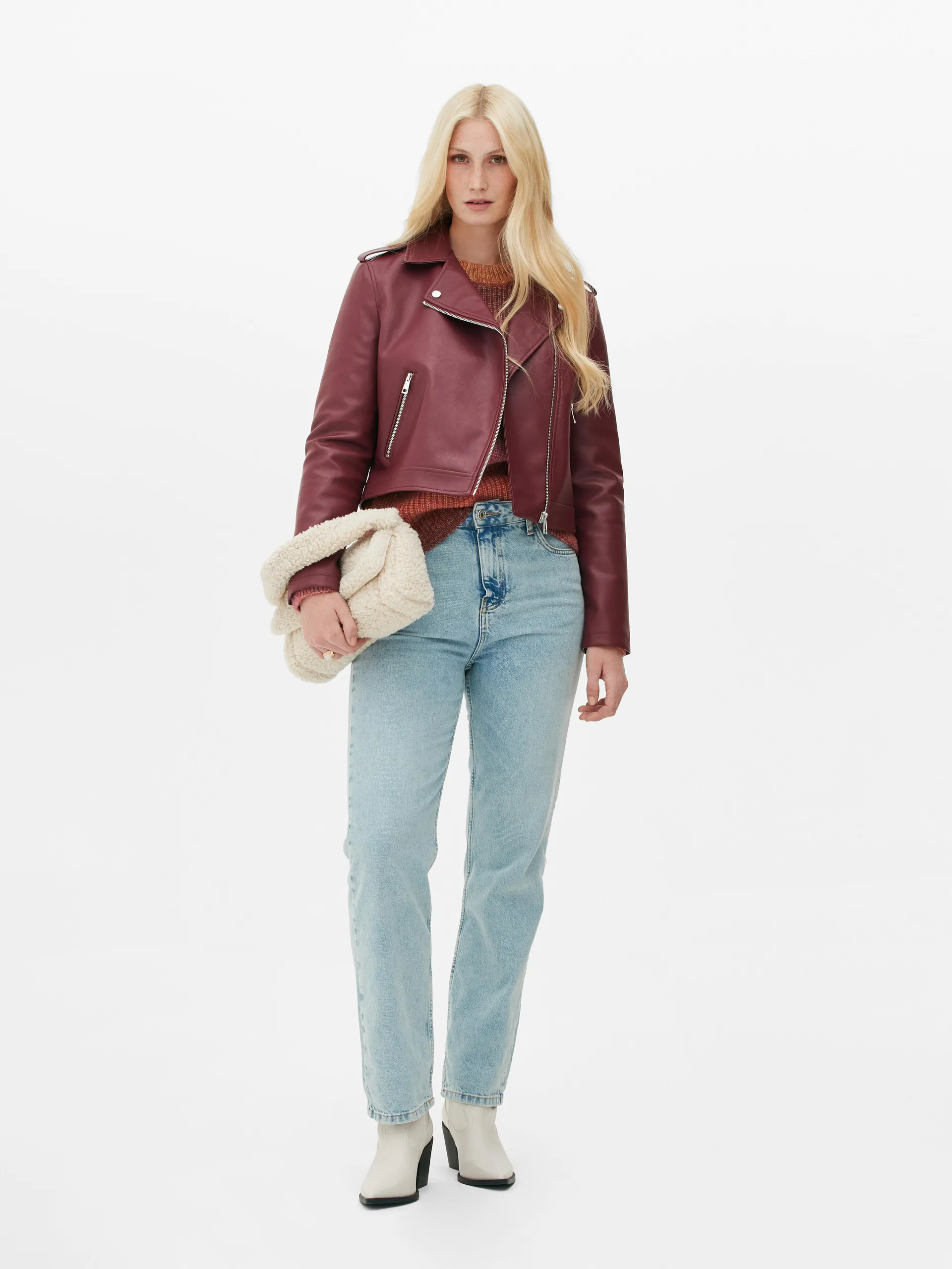 Essential Faux Leather Biker Jackcet