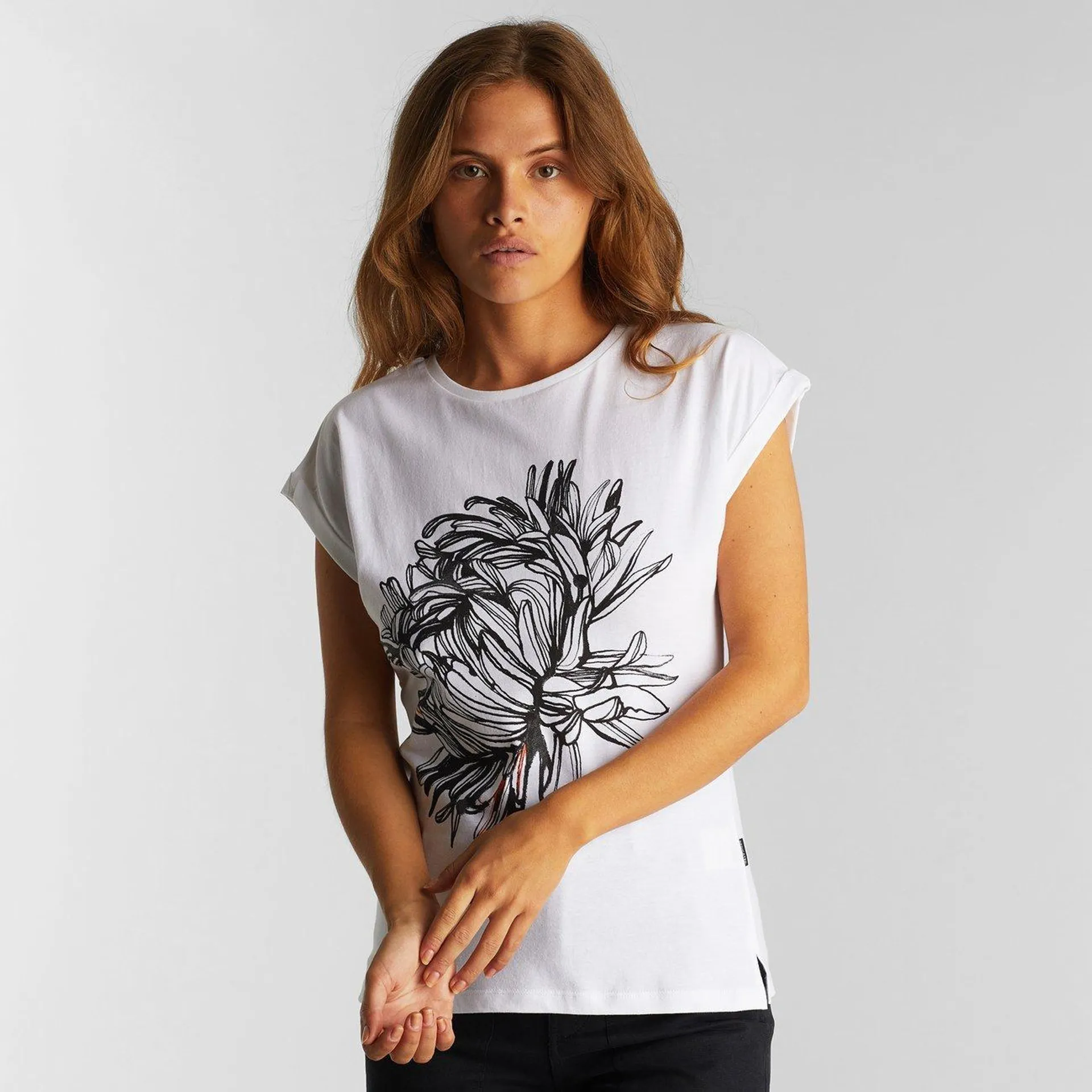 T-shirt Visby Stina Flower White