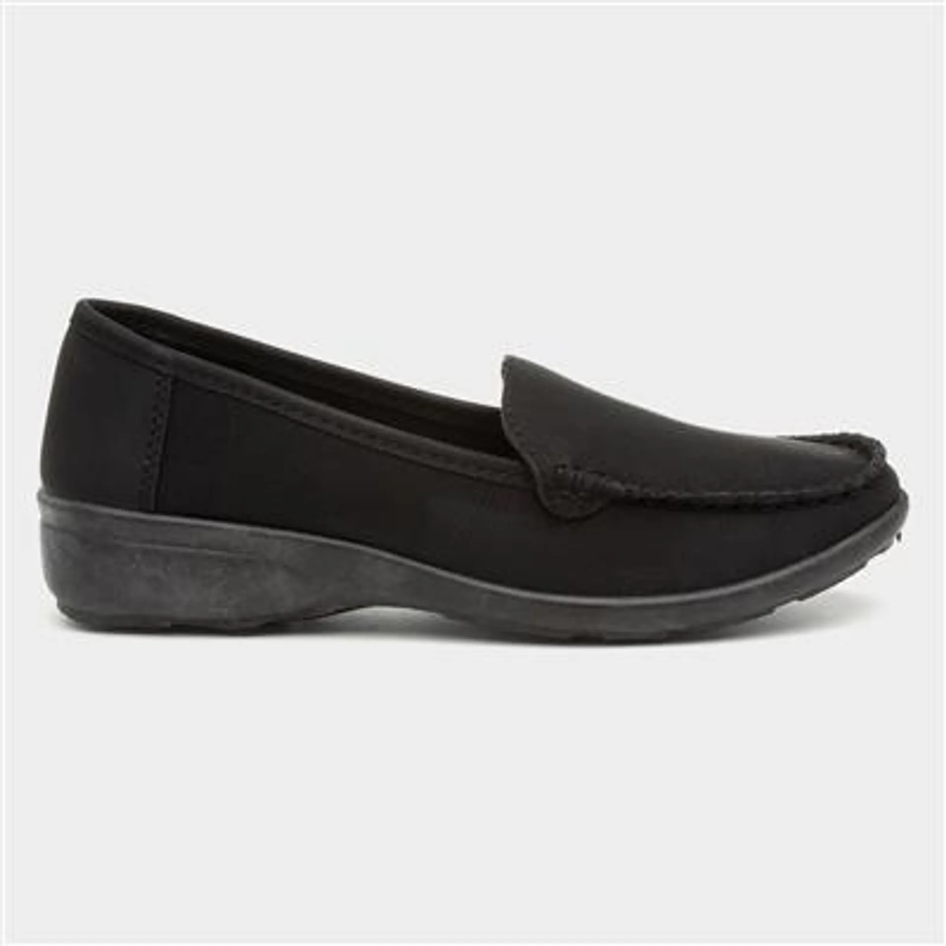 Dee Womens Black Casual Loafer Shoe