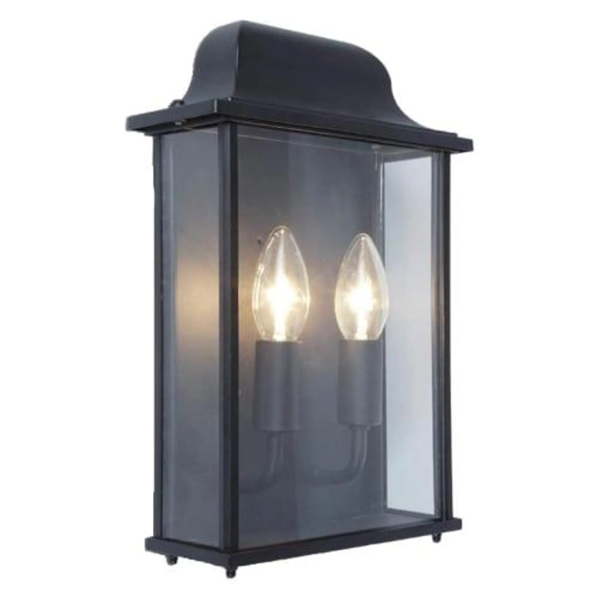 Lutec IP44 Holly Wall Light - Black