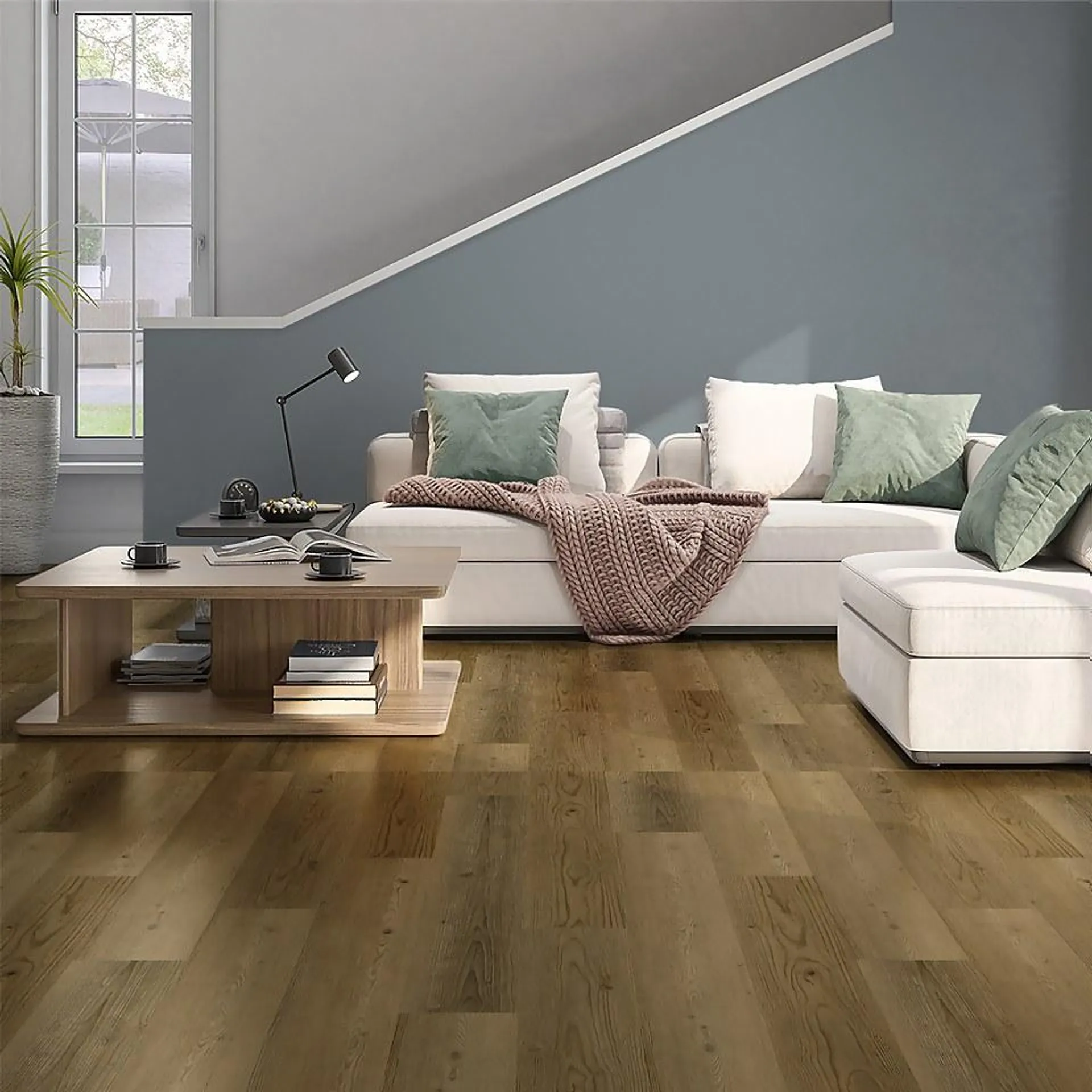 Plancs Walnut 91 x 15cm Self-Adhesive Vinyl Floor Plank 8 Piece Pack - 1.11 sqm