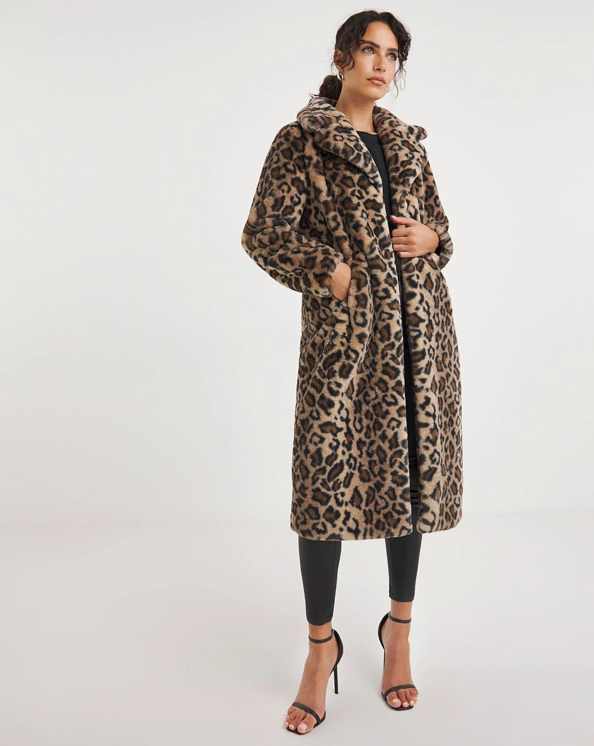 Leopard Faux Fur Coat