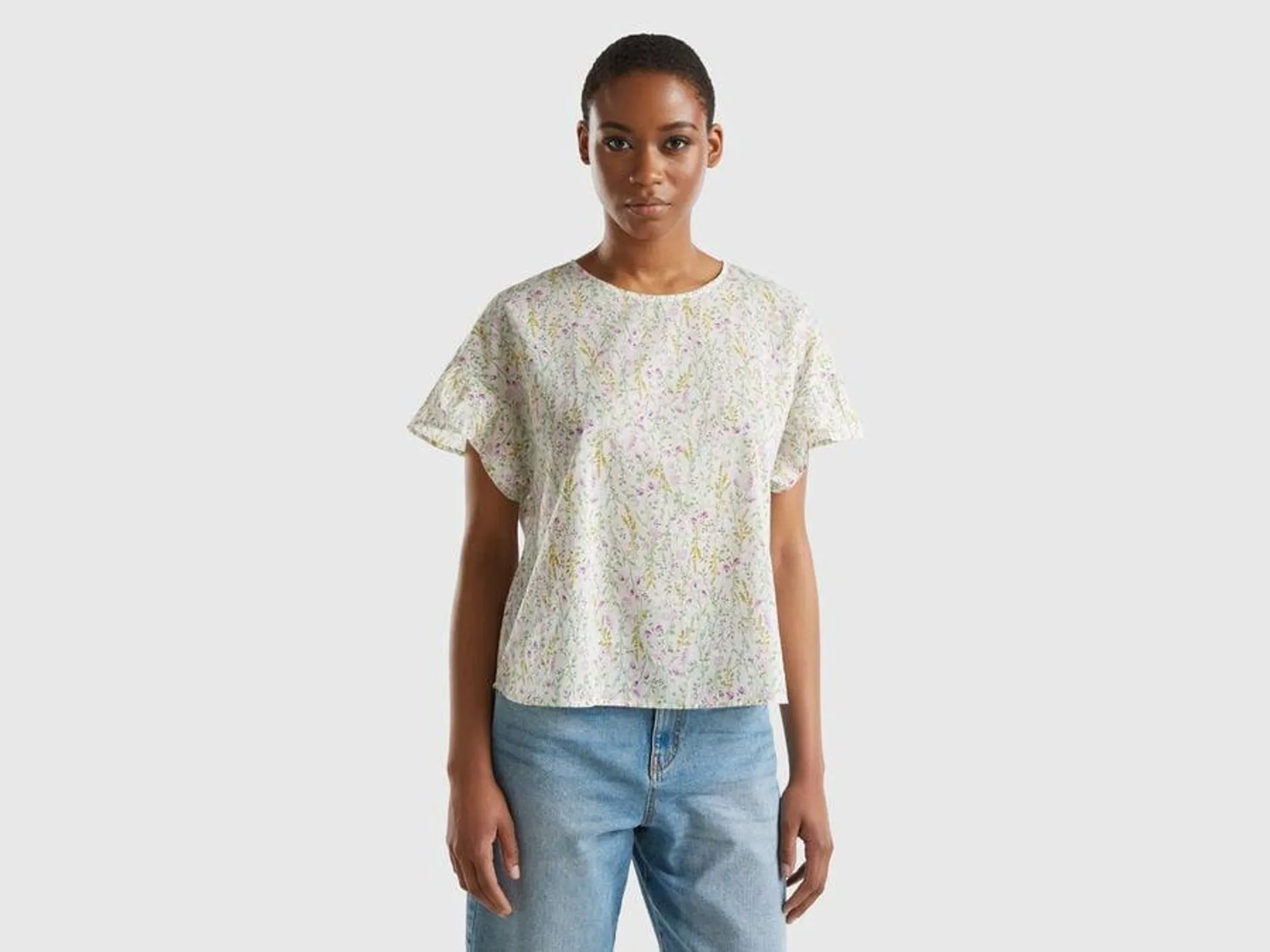 Patterned blouse in light cotton