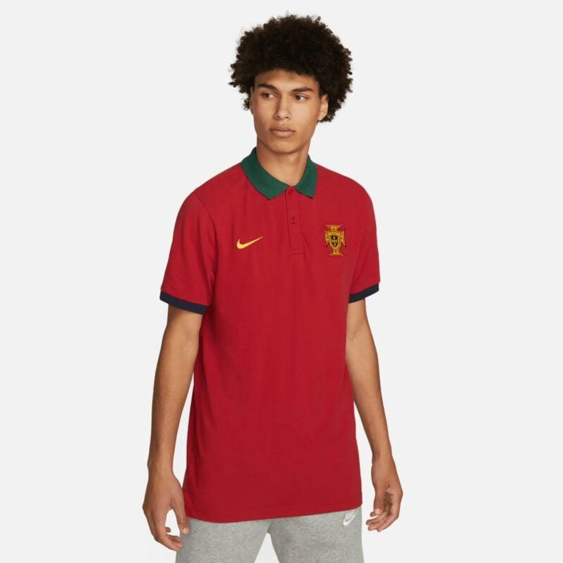 Nike Portugal NSW Crest Pique Polo Shirt 2022-2023