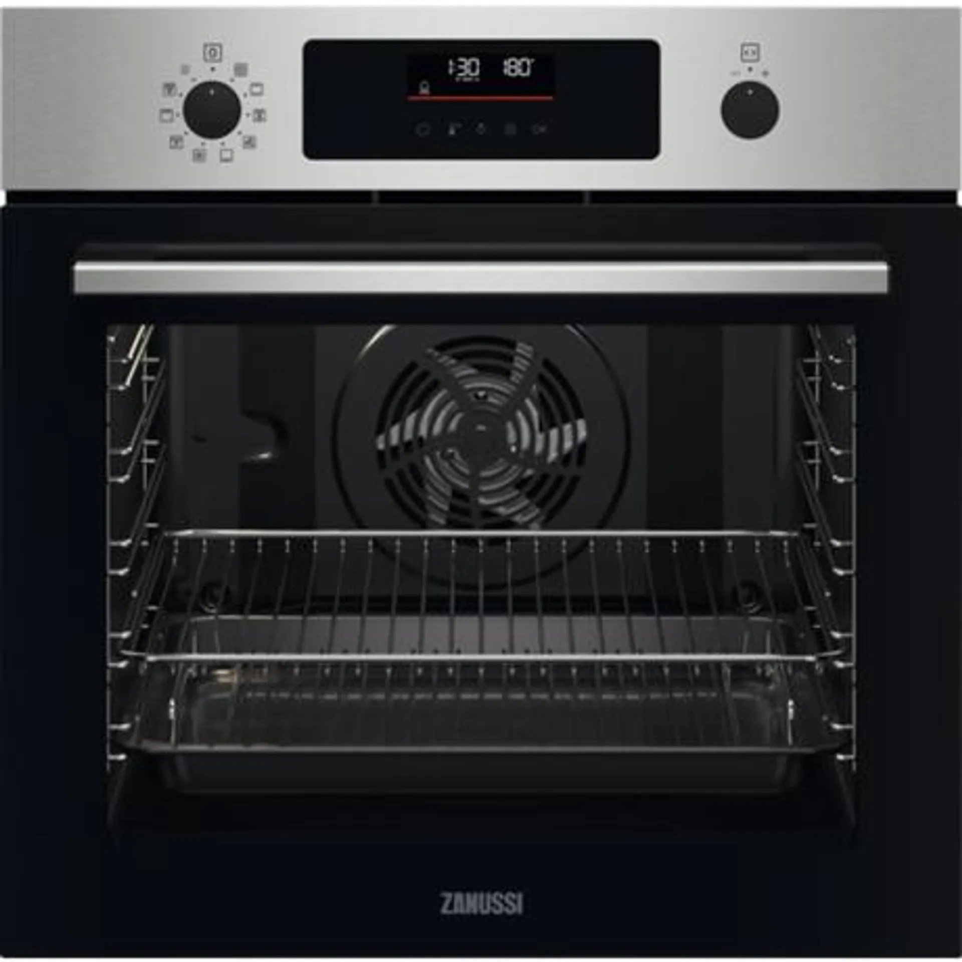 Zanussi ZOPNX6XN 59.4cm Built In Electric Single Oven - Stainless Steel