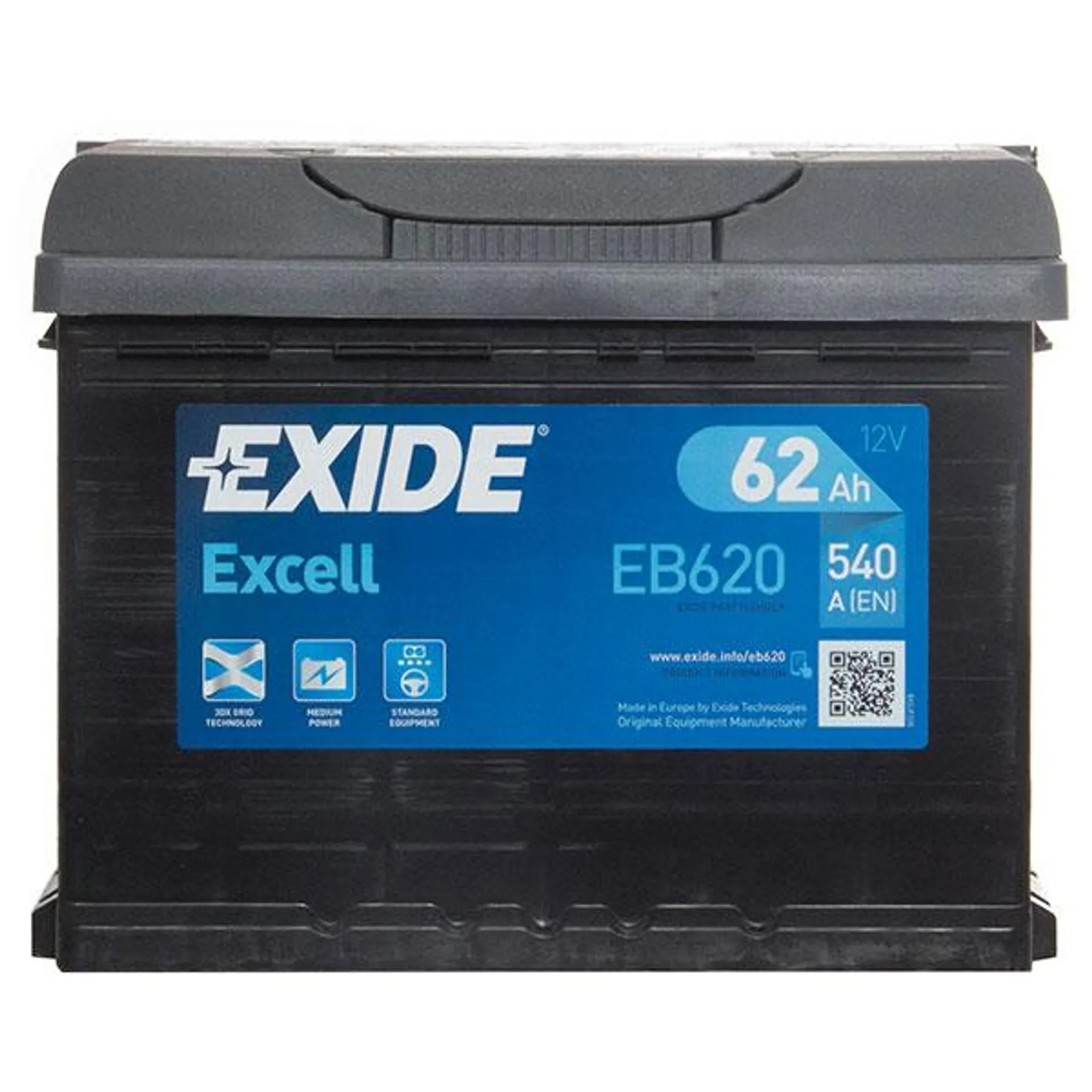Exide Excel 027 Car Battery - 3 Year Guarantee