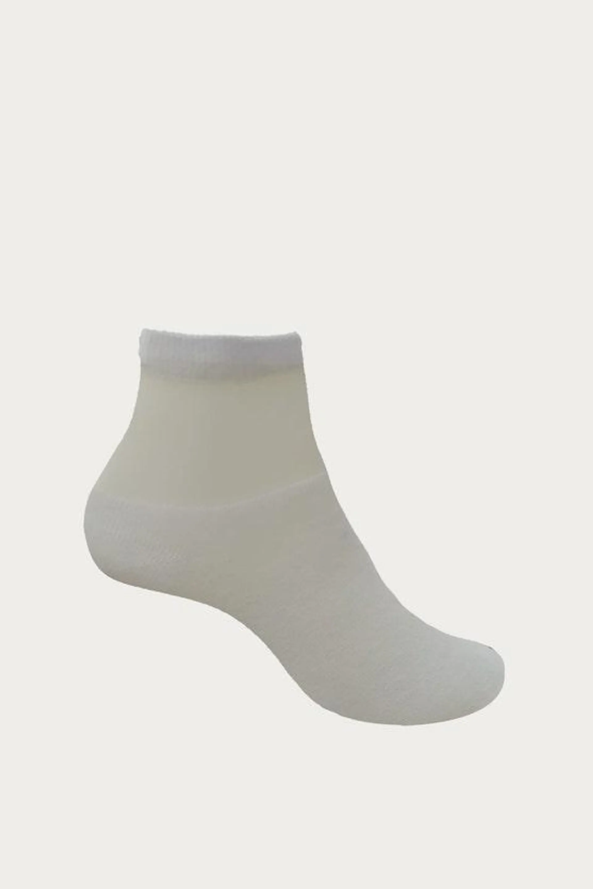 White Mesh Insert Trainer Socks