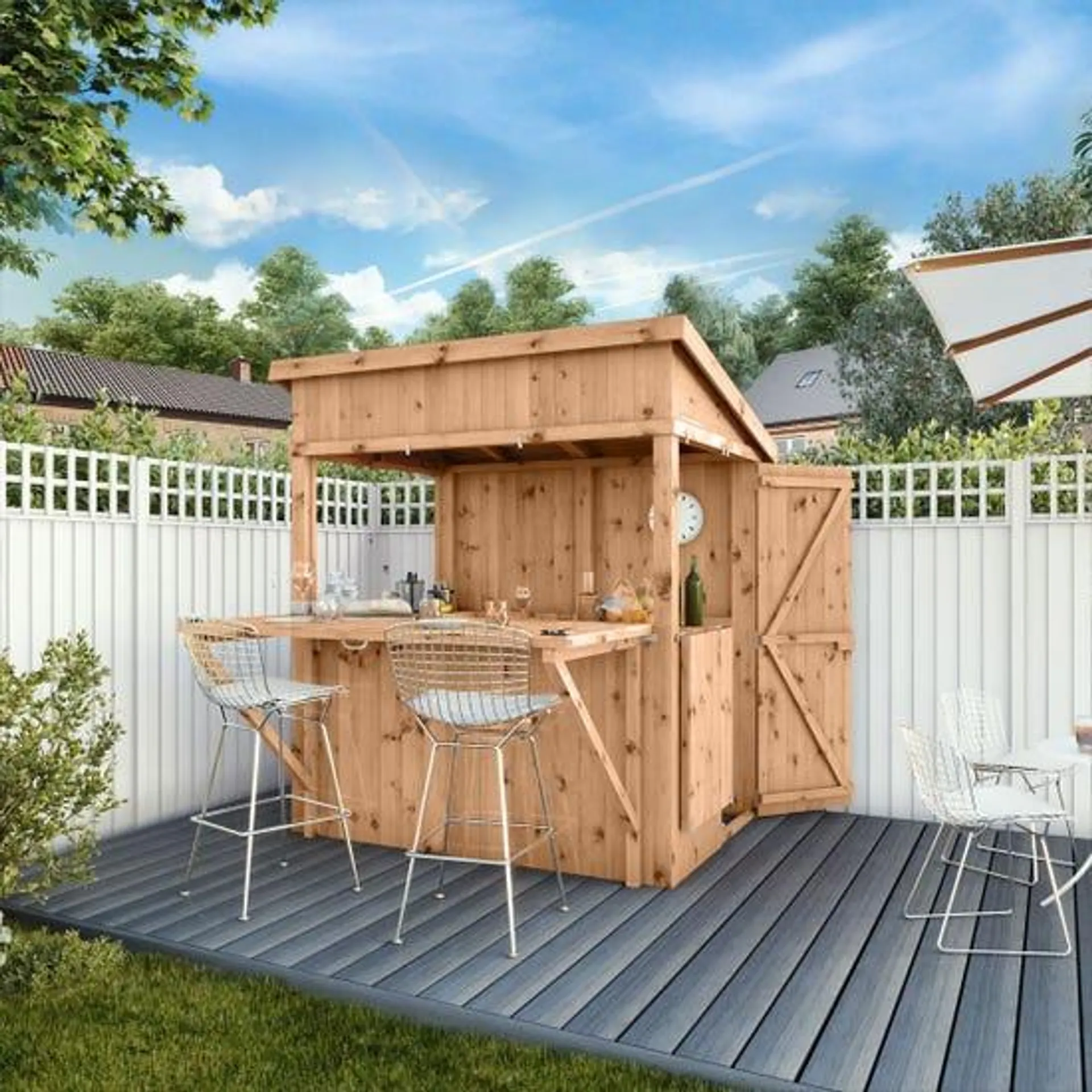 Mercia Premium 6' x 4' Pressure Treated Garden Bar plus Shutter Pack