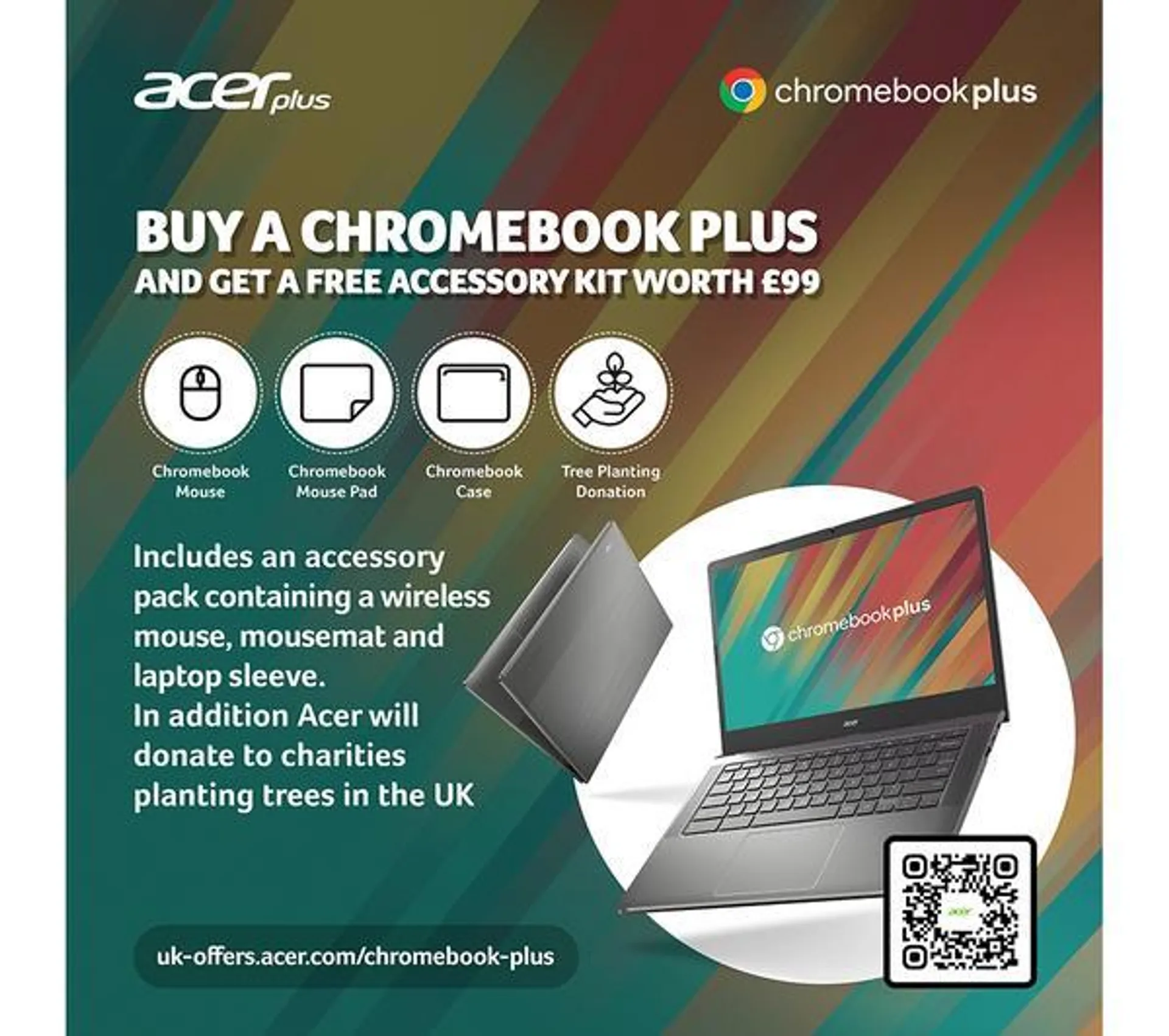 ACER 514 14" Chromebook Plus - Intel® Core™ i3, 128 GB eMMC, Grey