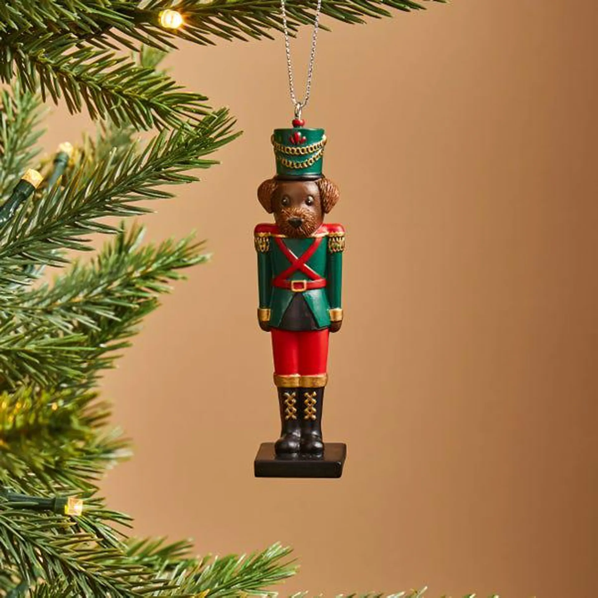 Red Dog Nutcracker Hanging Decoration