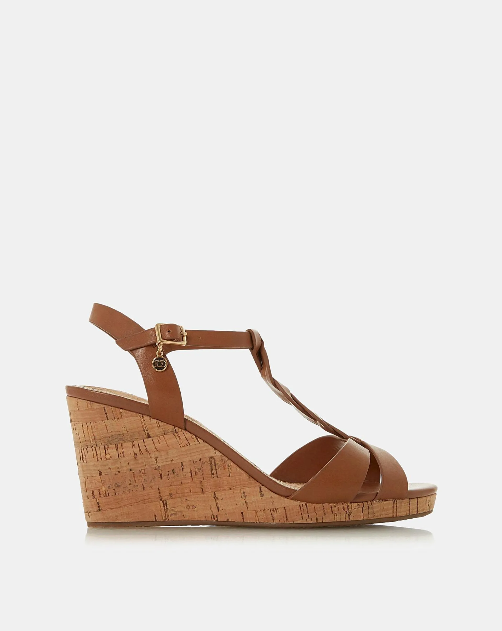 Dune London Tan Koala Sandals E Fit