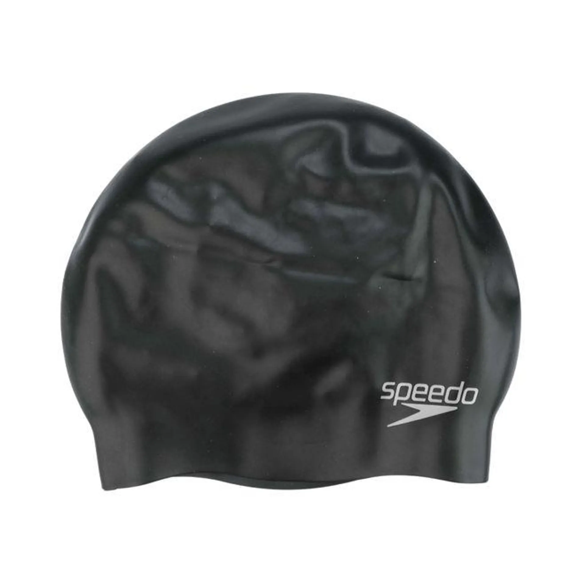 Speedo Plain Moulded Silicone Cap in Black