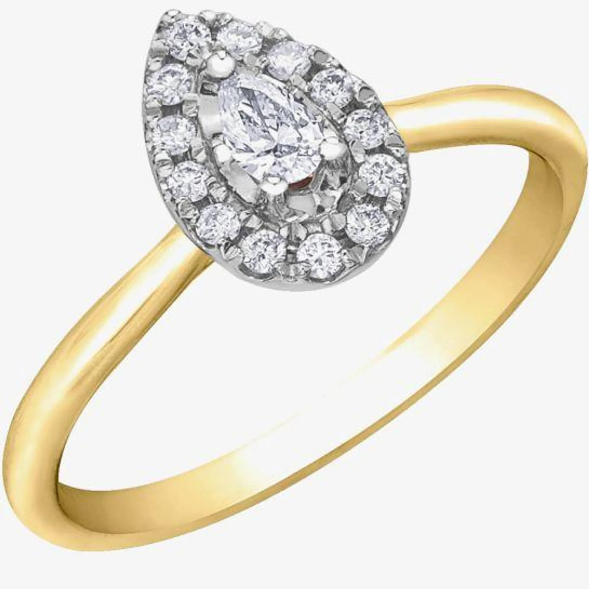 9ct Yellow Gold 0.20ct Diamond Ring 30617RW/20-10