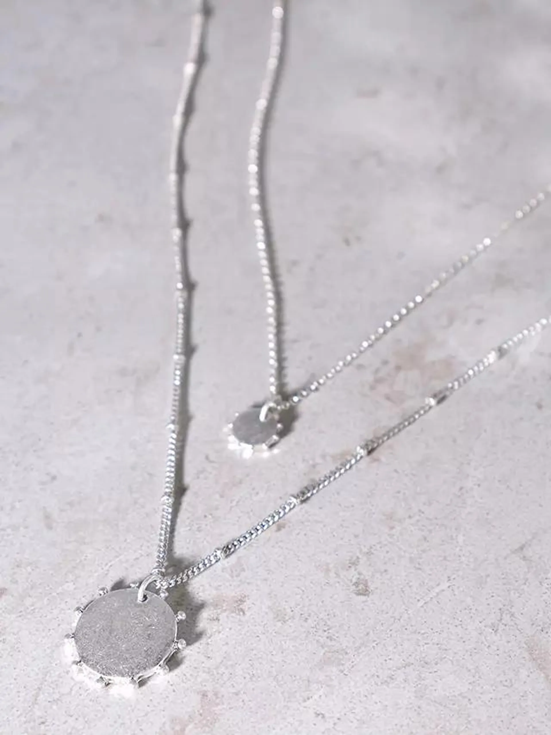 Mint Velvet Solderdot Layered Necklace, Silver