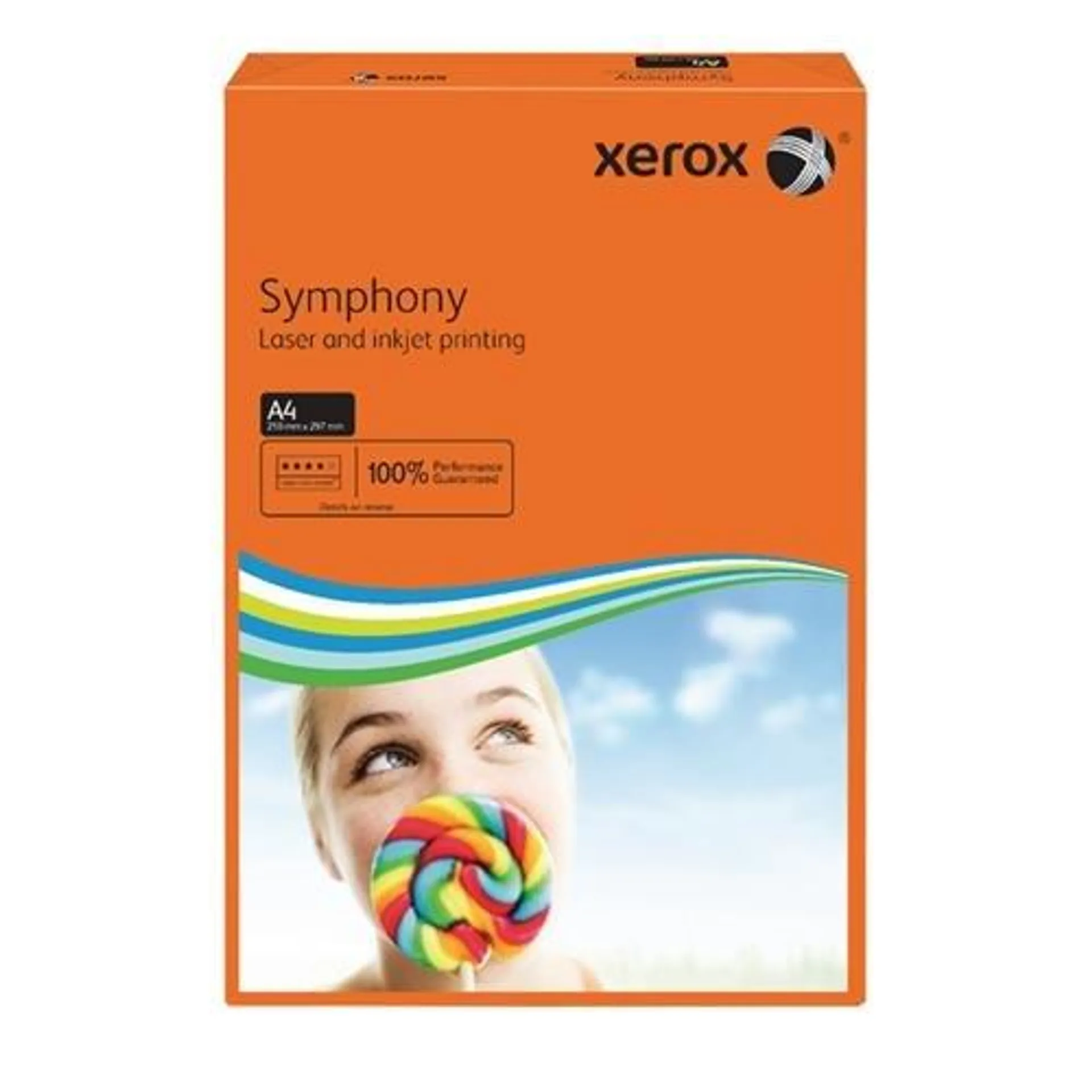 Xerox Symphony A4 Paper 80gsm Deep Tints Orange Ream 003R93953 (Pack of 500) 003R93953