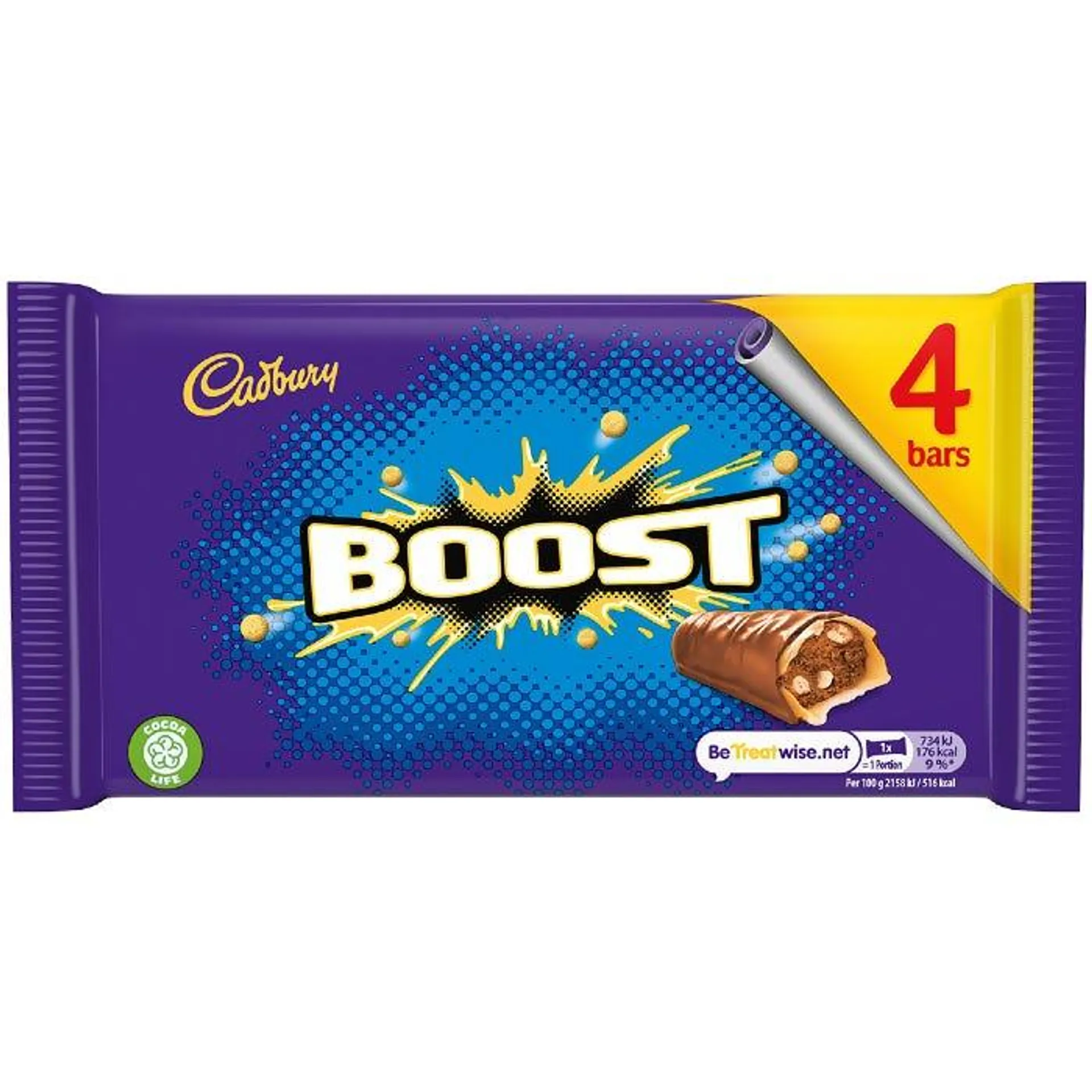 Cadbury Boost Bars 4 x 31.5g (126g)