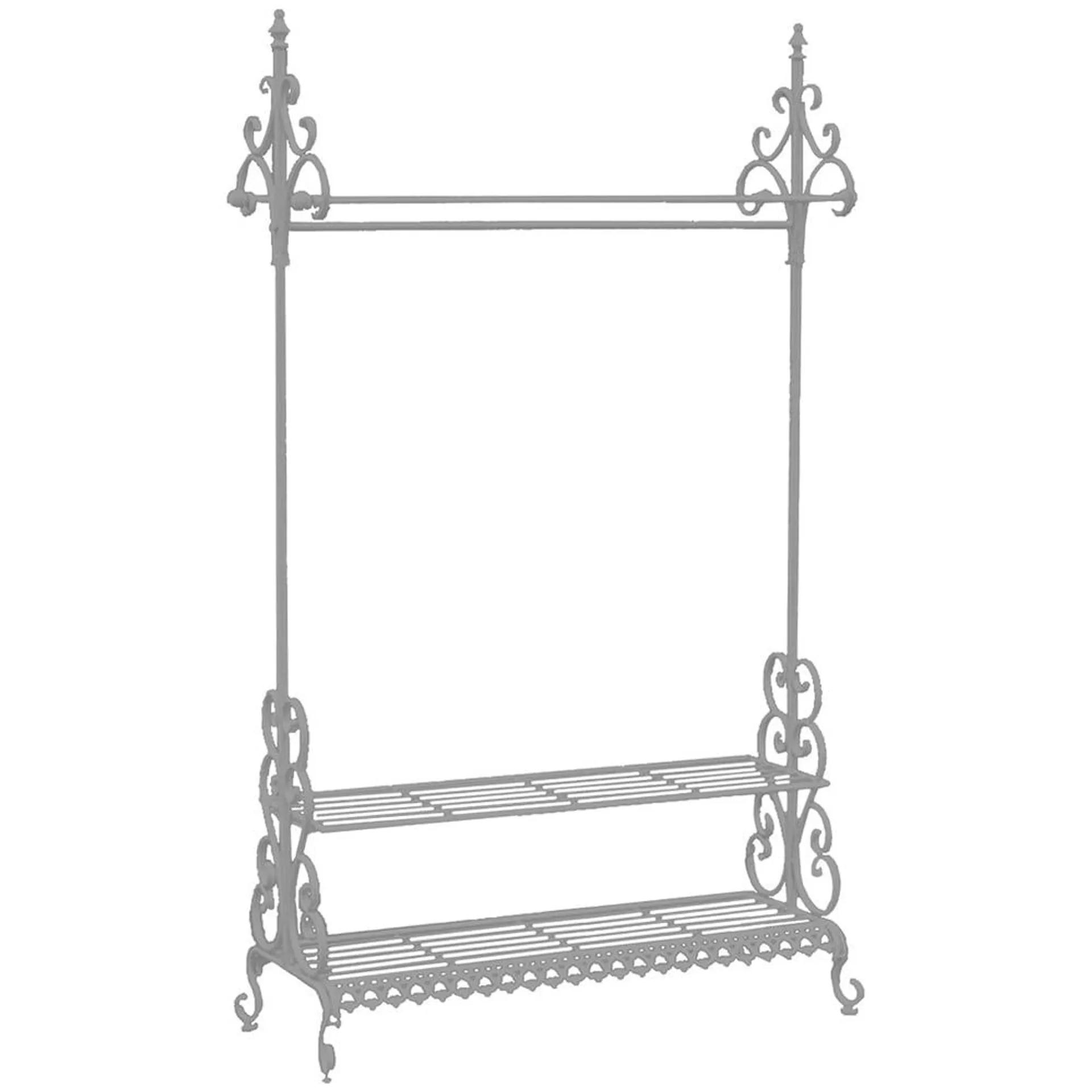 Charles Bentley Grey Wrought Iron Hanging Rail