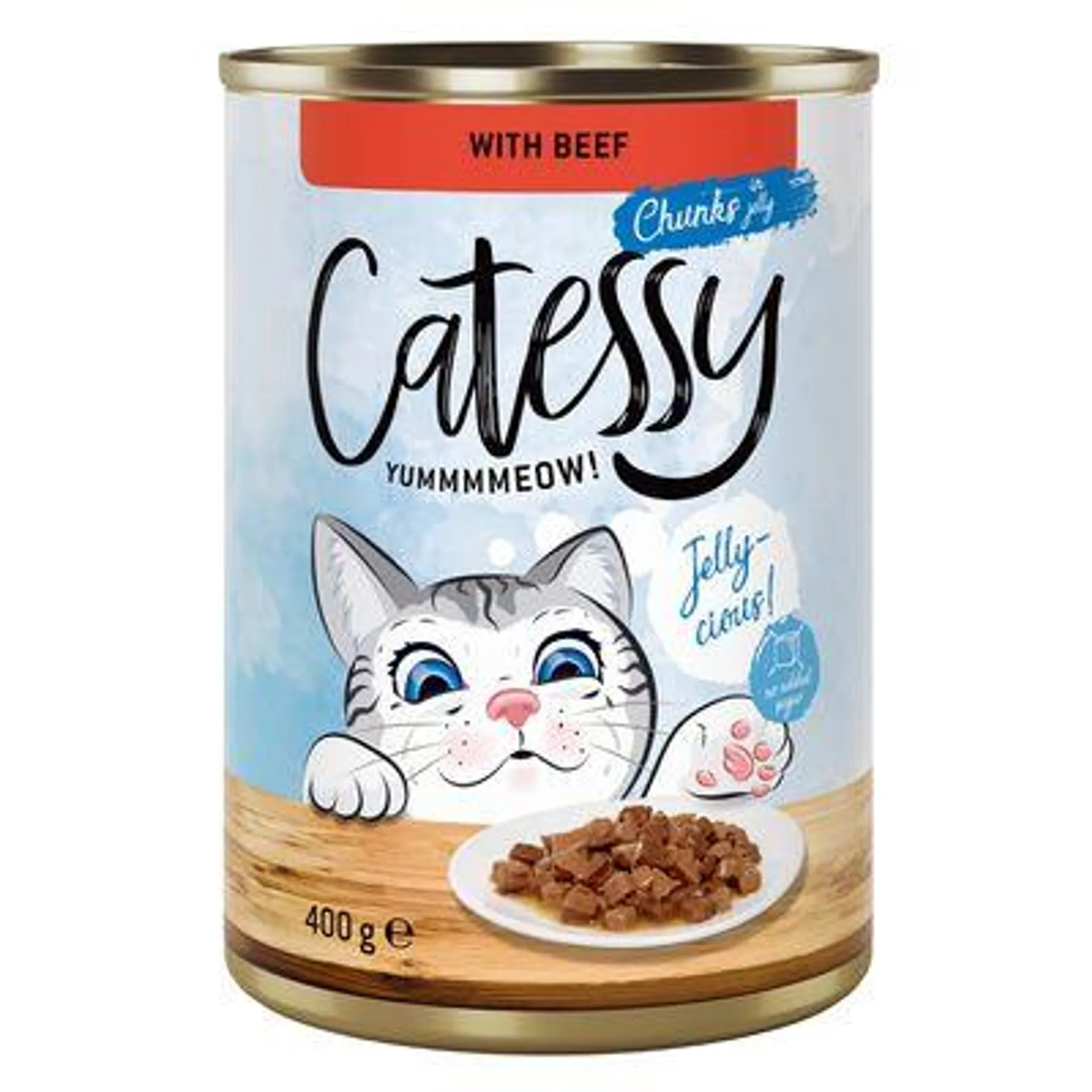 12 x 400g Catessy Chunks in Gravy/Jelly Wet Cat Food - Special Price!*