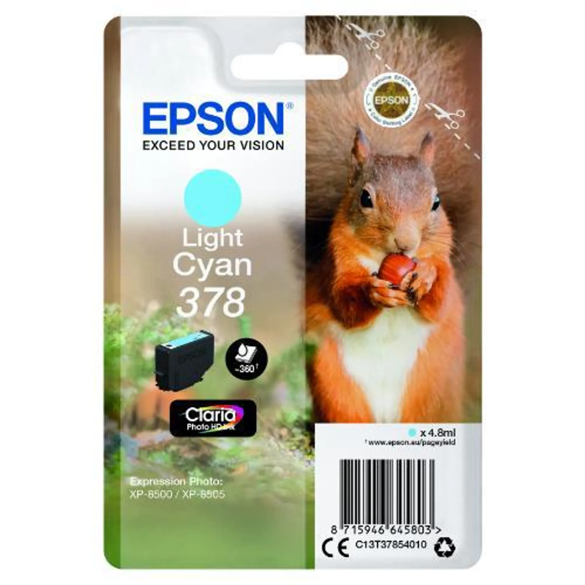 Epson Light Cyan 378 Claria Photo HD Ink