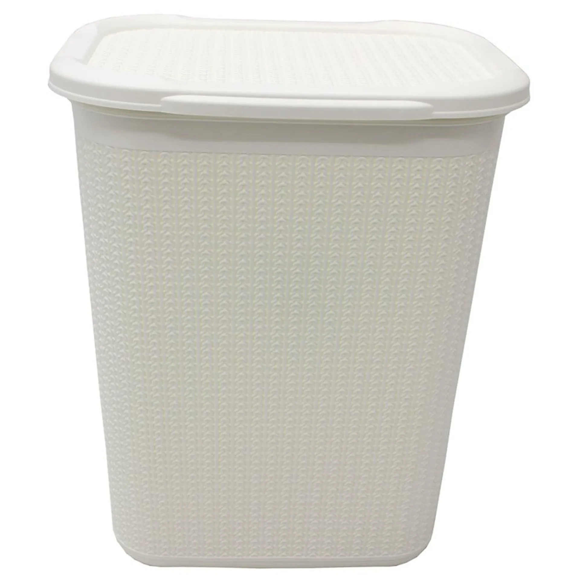 JVL Loop White Laundry Basket 50L