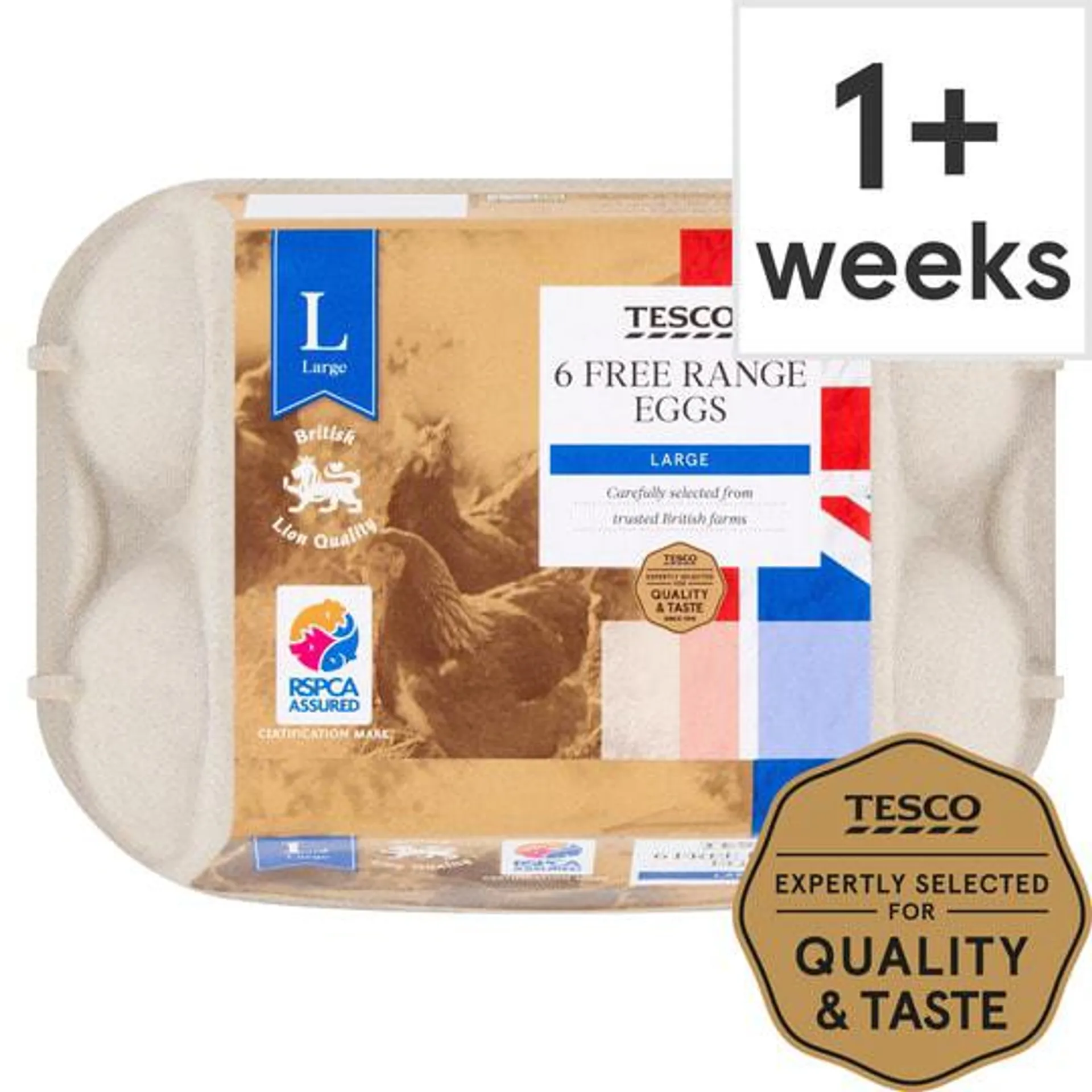 Tesco Large Free Range Eggs 6 Pack