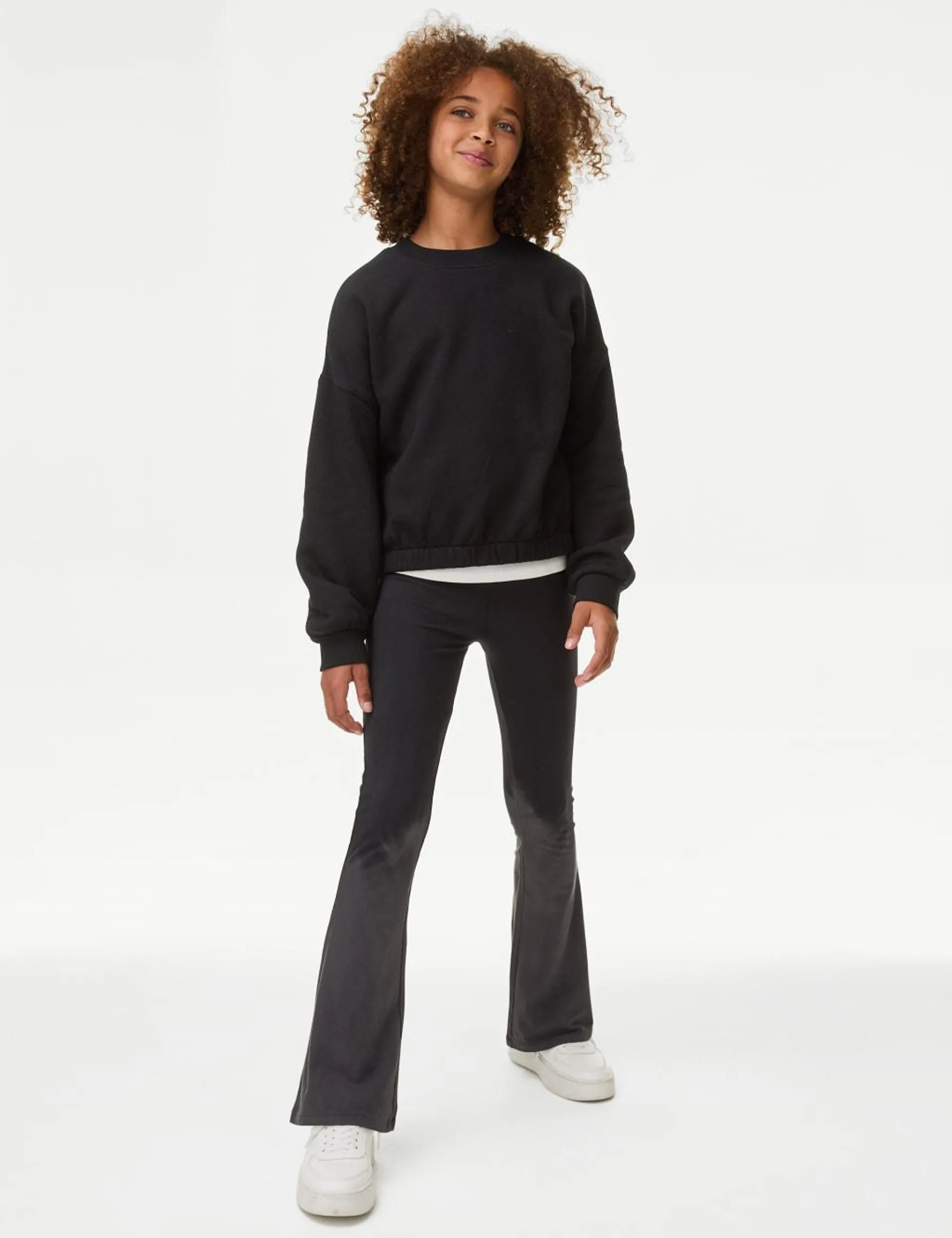 Cotton Rich Cropped Sweatshirt (6-16 Yrs)