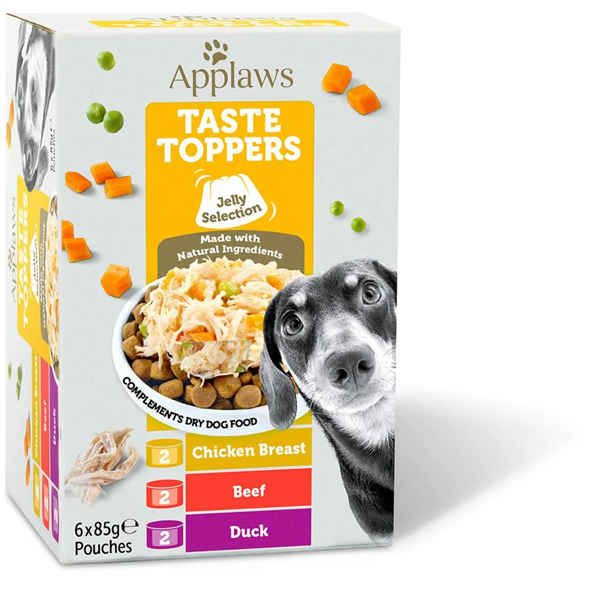 Applaws Taste Toppers Adult Wet Dog Food Chicken In Jelly 6x85g