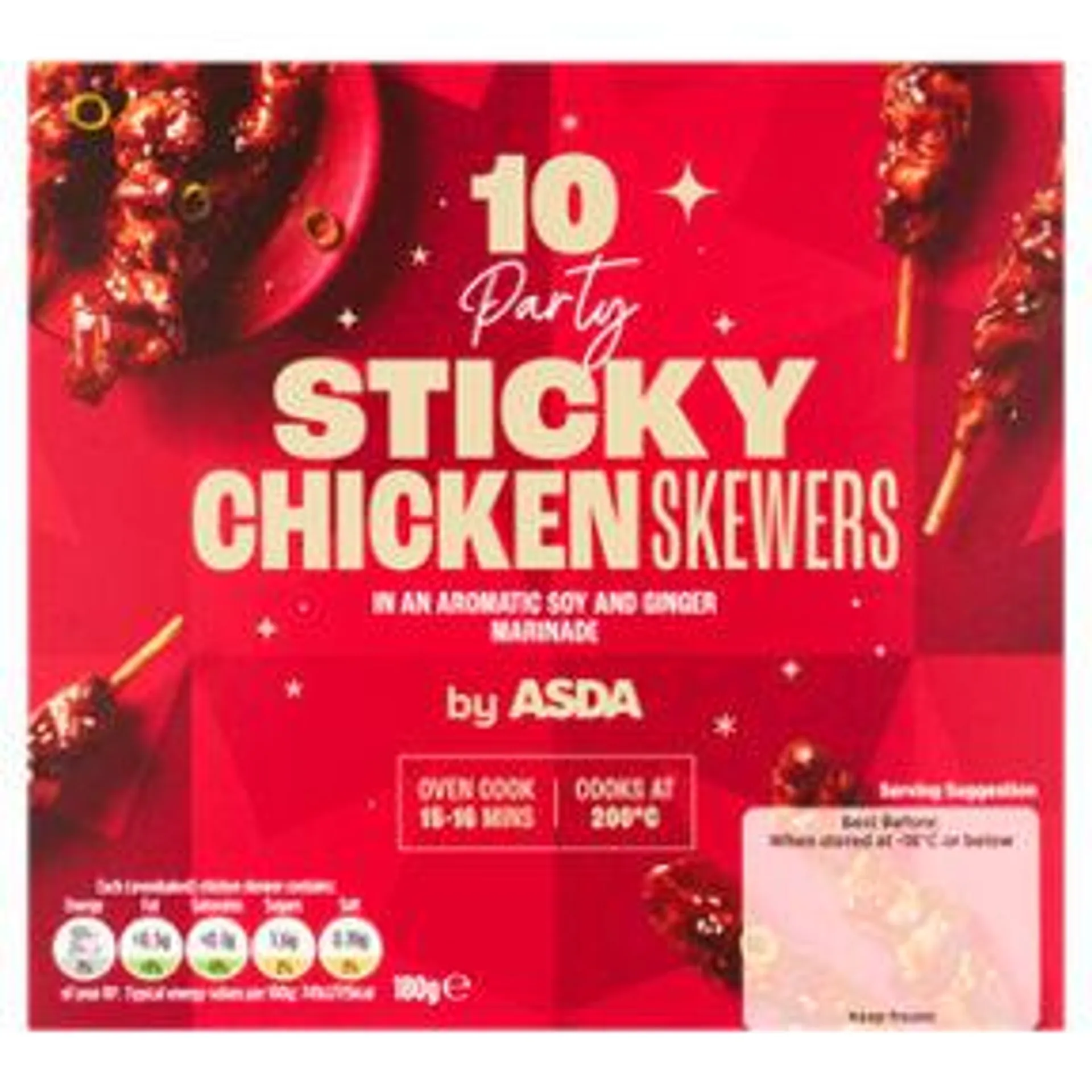 ASDA Party Sticky Chicken Skewer 180g