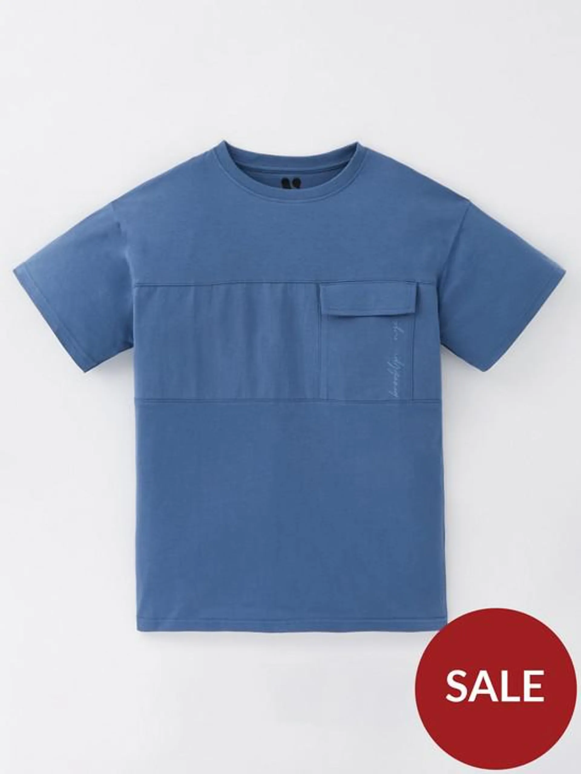 Boys Short Sleeve Pocket T-shirt - Blue