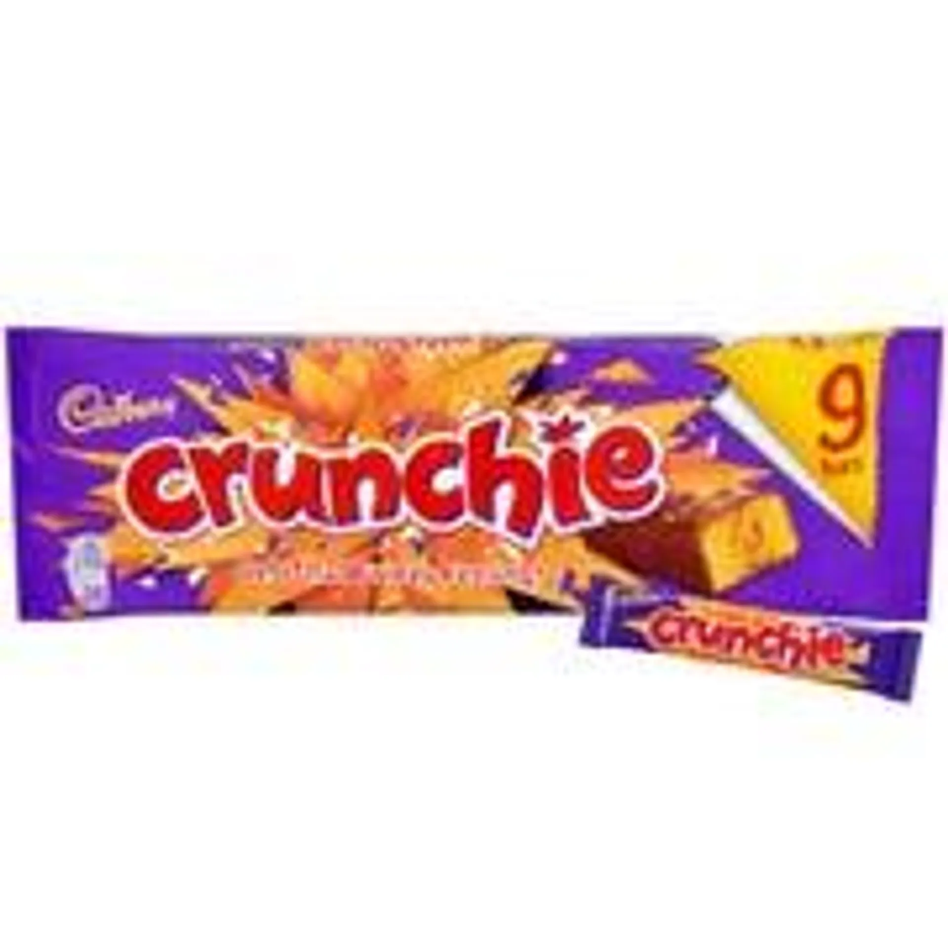 Cadbury Dairy Milk Crunchie Bar, 26g (Pack of 9)