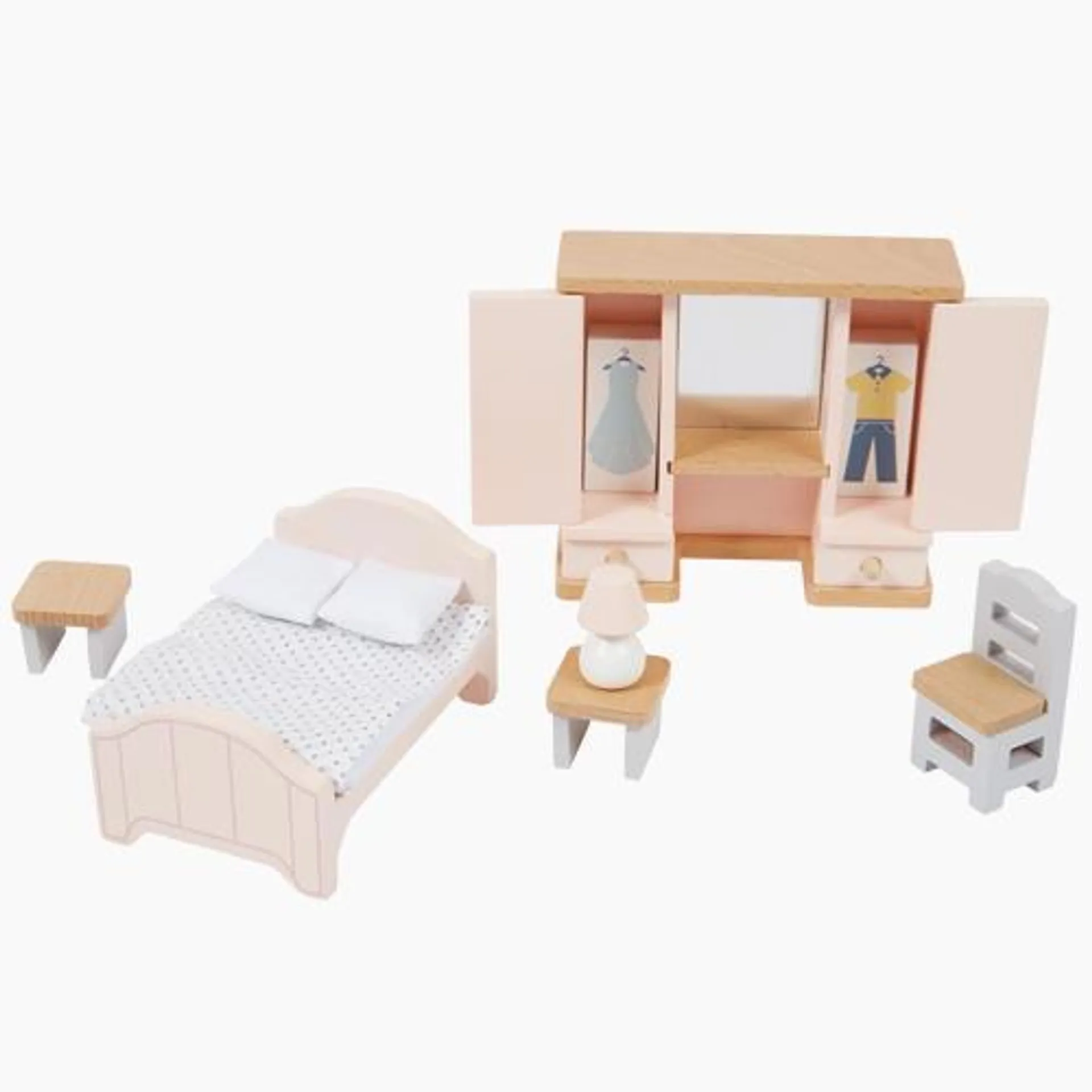 Wooden Doll's House Furniture, Bedroom