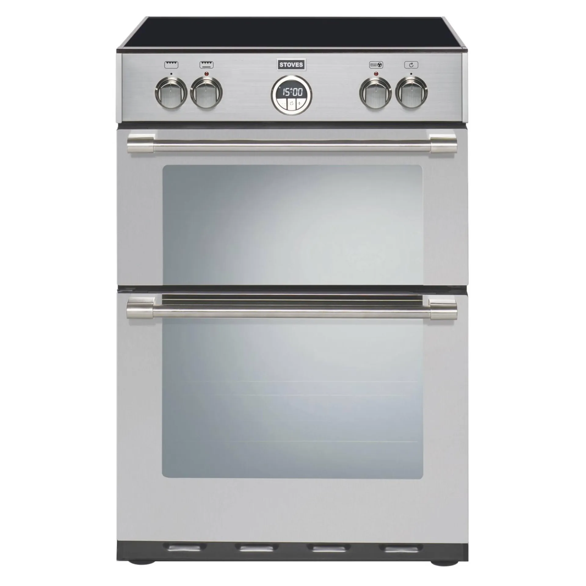 Stoves Freestanding Electric Range Cooker with 4 Hob - Stainless Steel