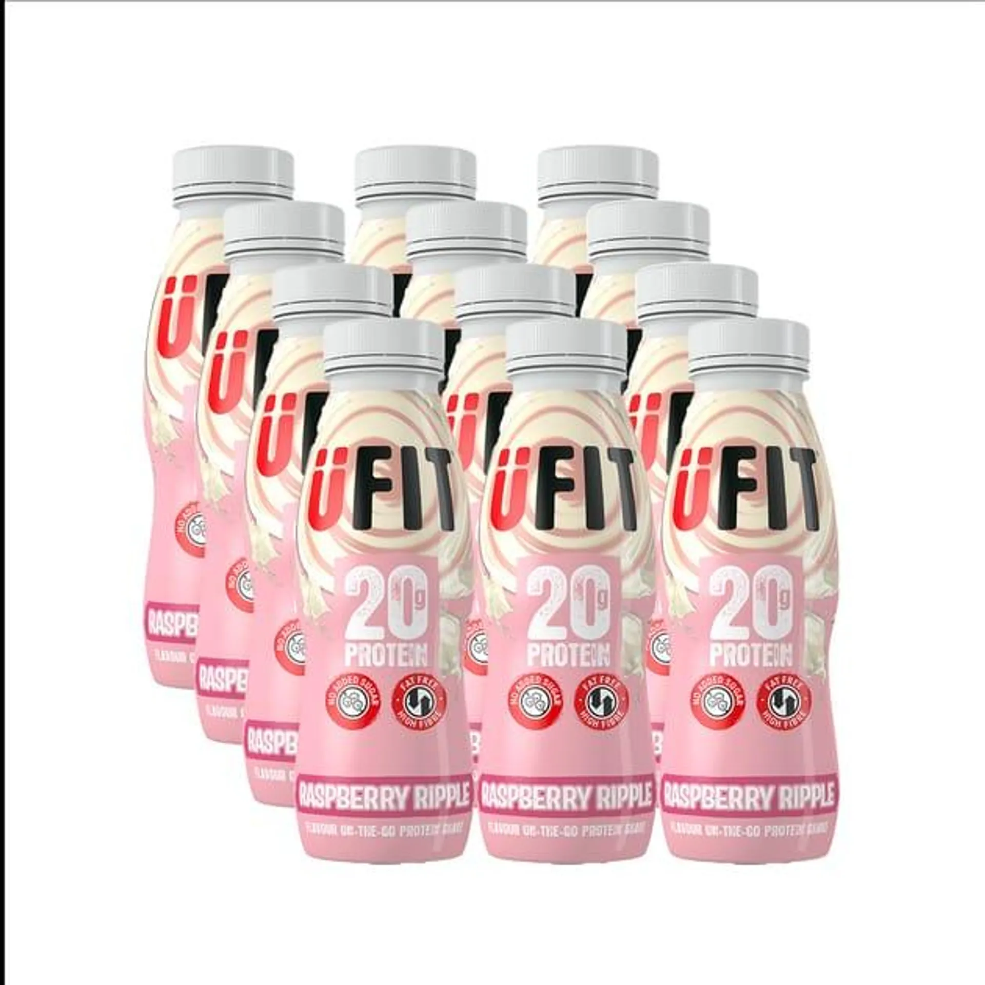 Ufit Raspberry Ripple Protein Drink 250g x12