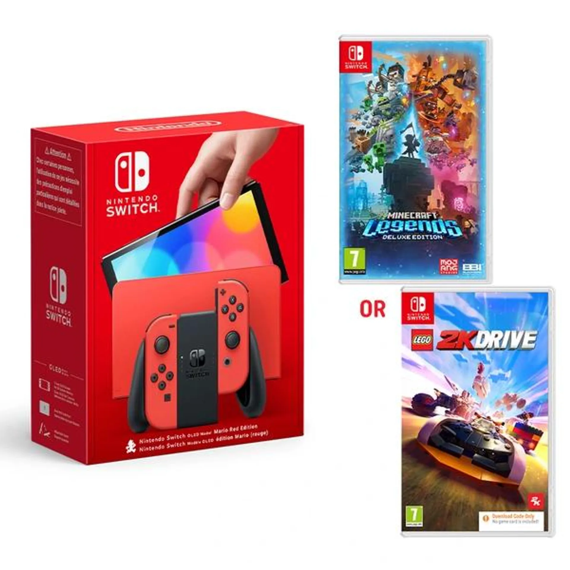 Nintendo Switch OLED Mario Red Edition & Select Game