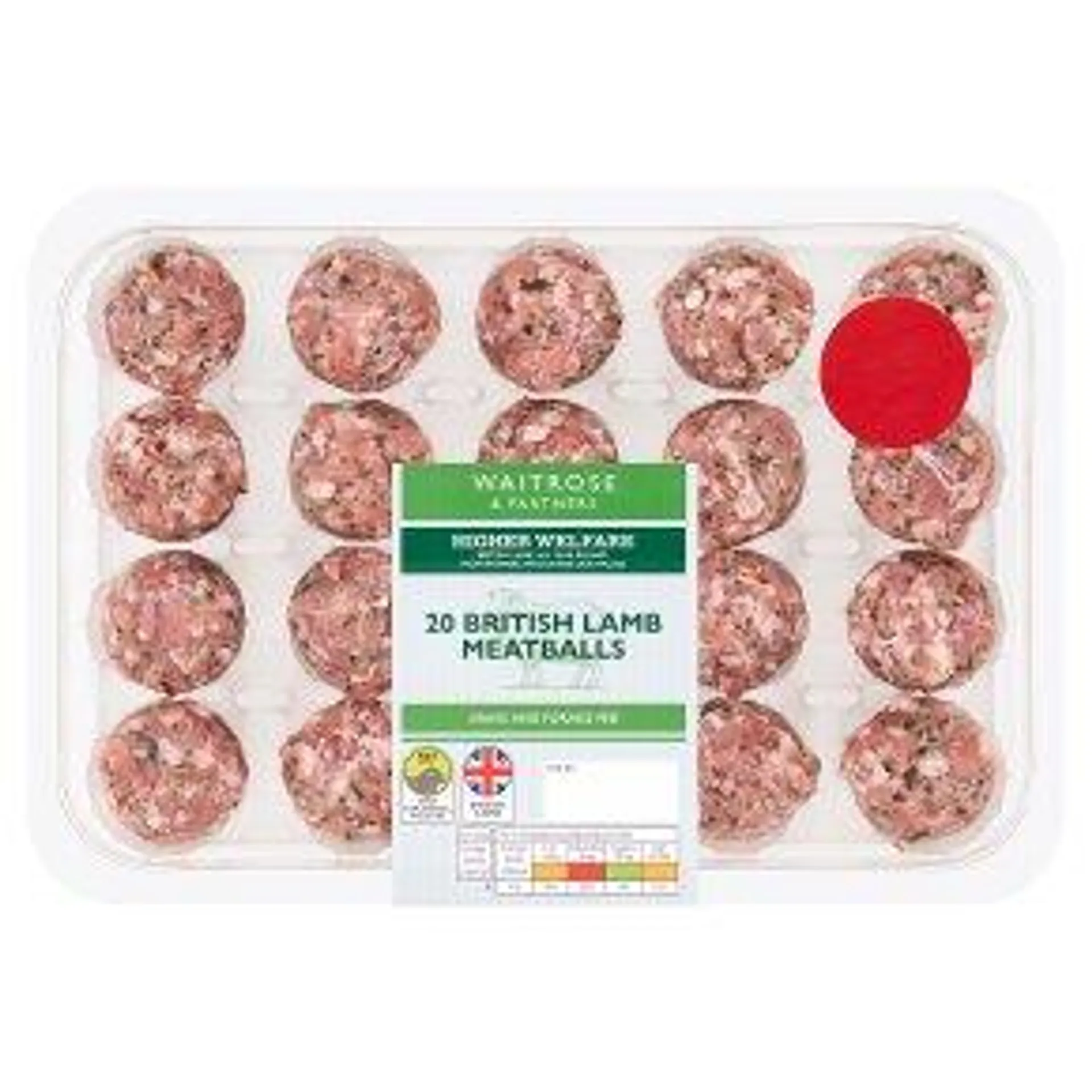 Waitrose 20 British Lamb Meatballs