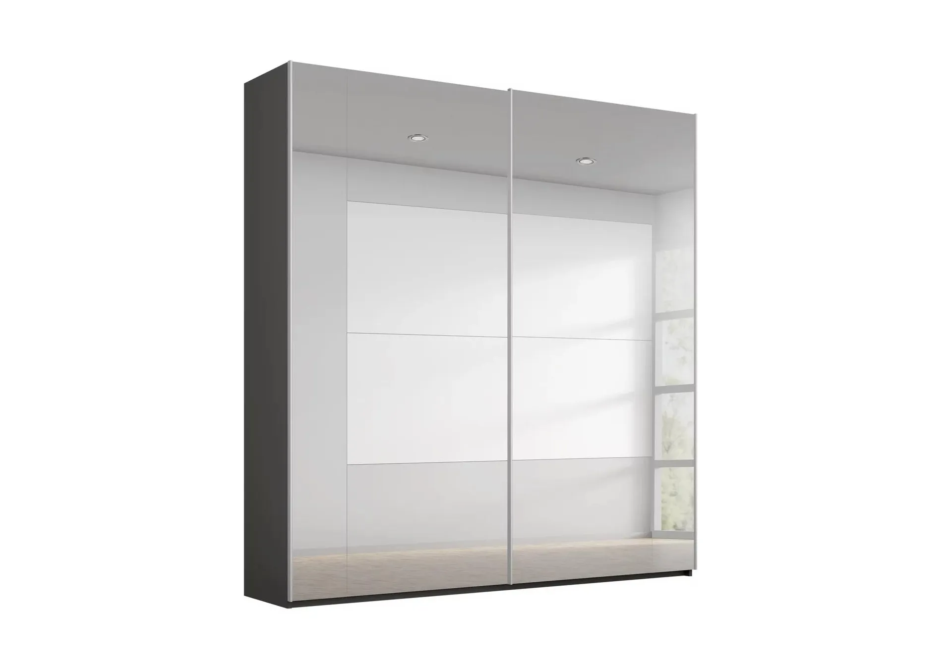 Rio 181cm 2 Door Sliding Wardrobe with Premium Interior Fittings Package