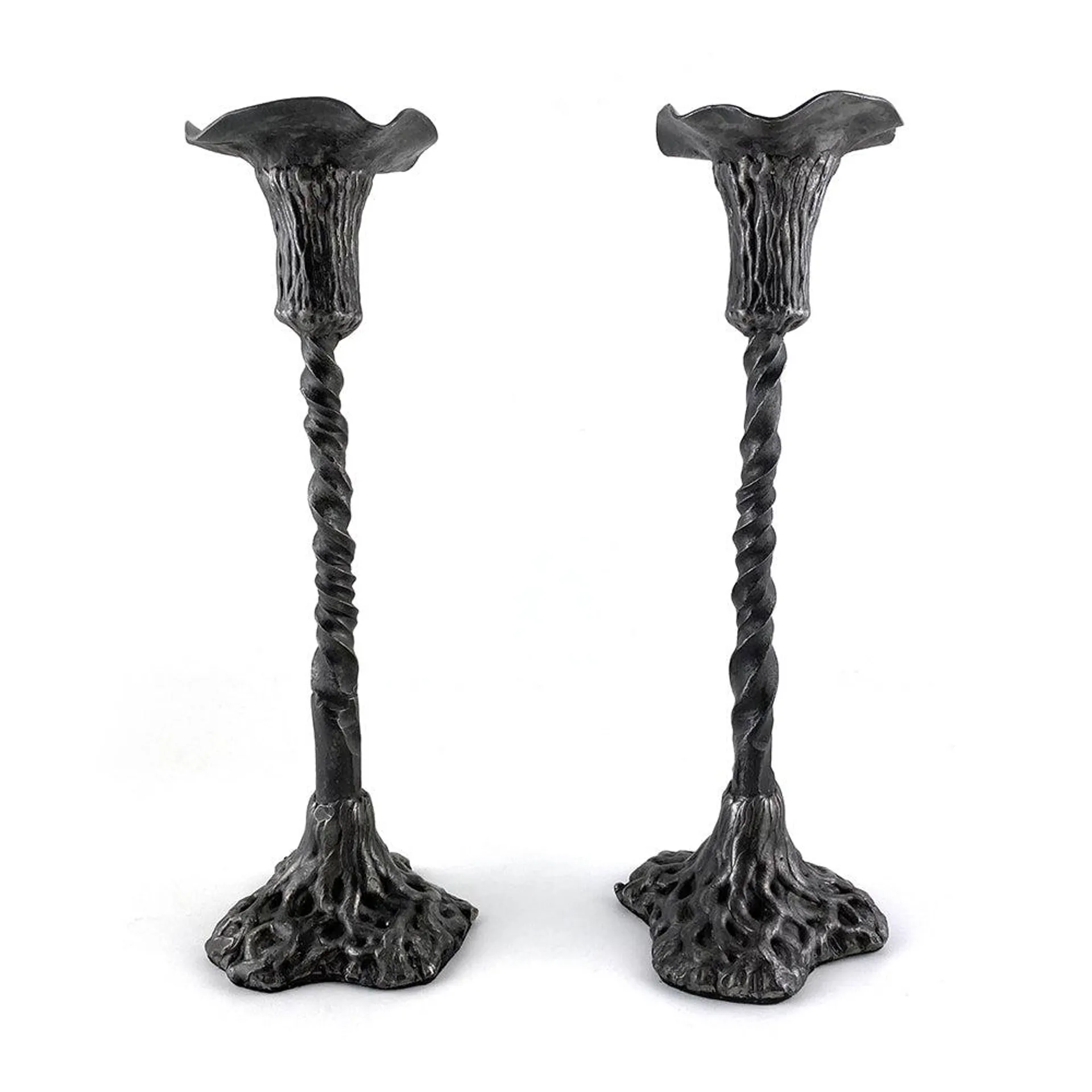 Pair of Tall Twisted Candlesticks