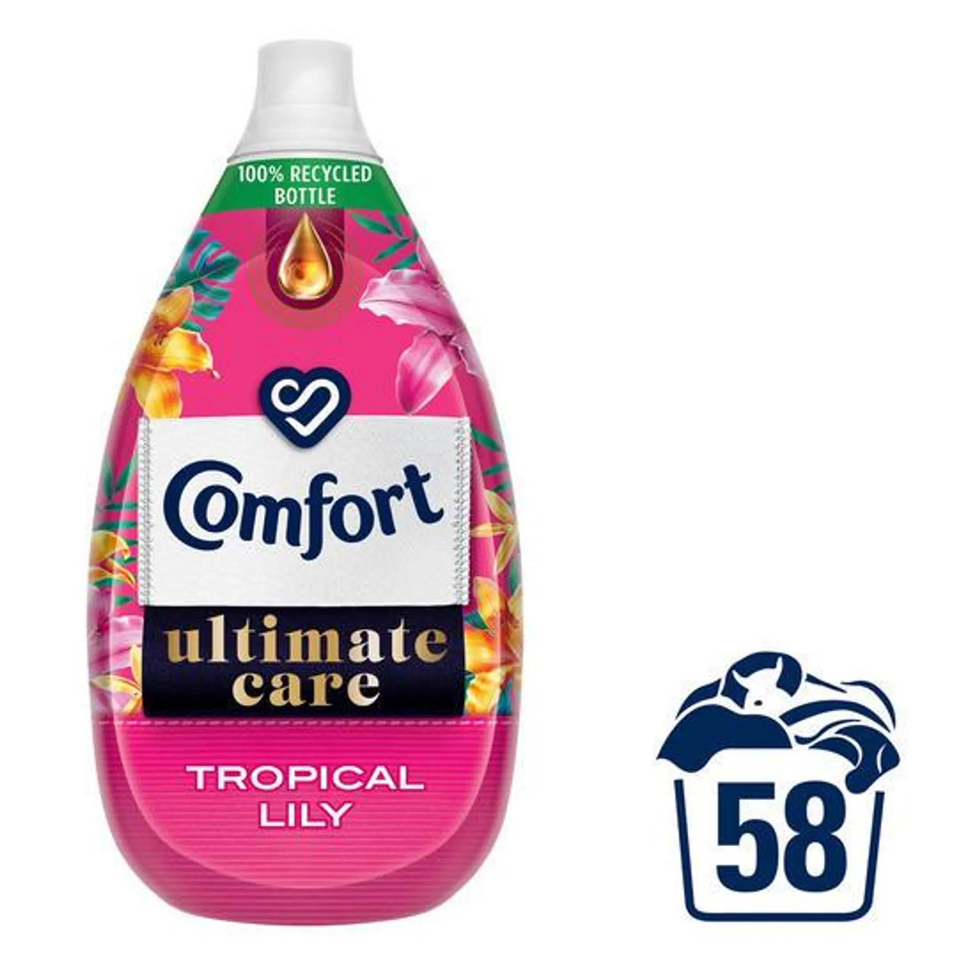 Comfort Fabric Conditioner Tropical Lily 58 Wash 870 ml
