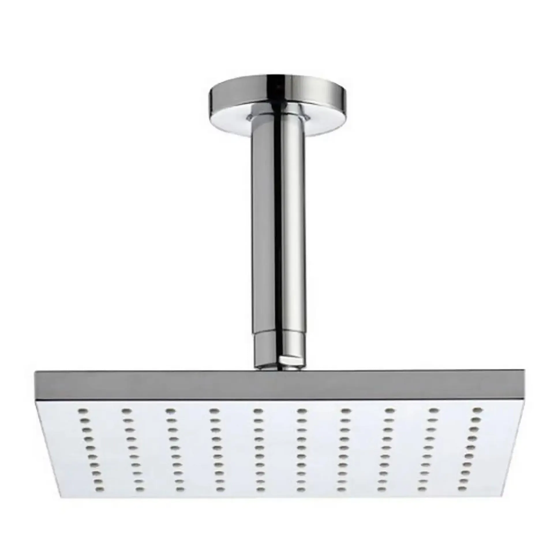 Fresh 200mm Square Shower Head with Ceiling Arm - Chrome