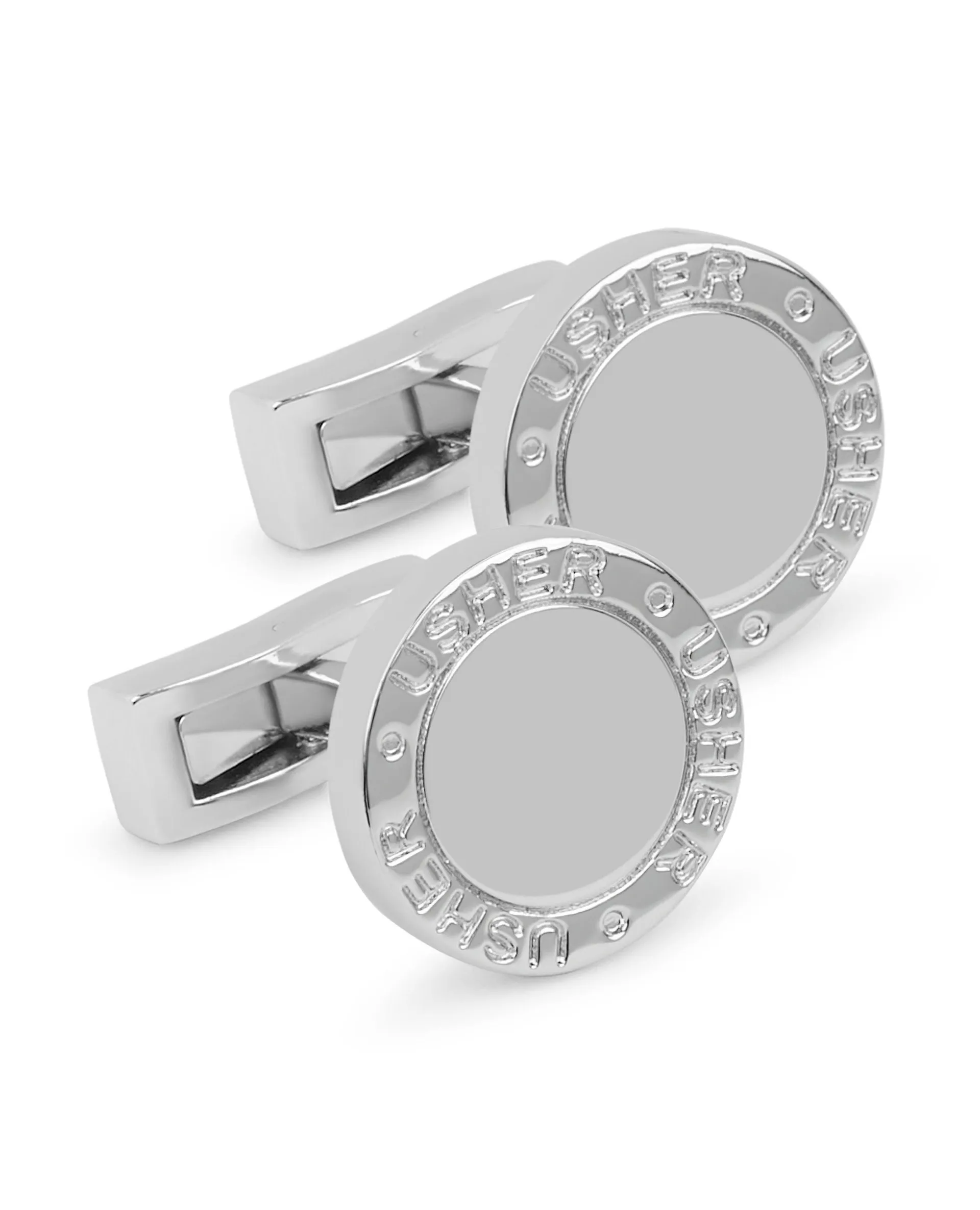 Occasionwear Silver-Tone Usher Cufflinks