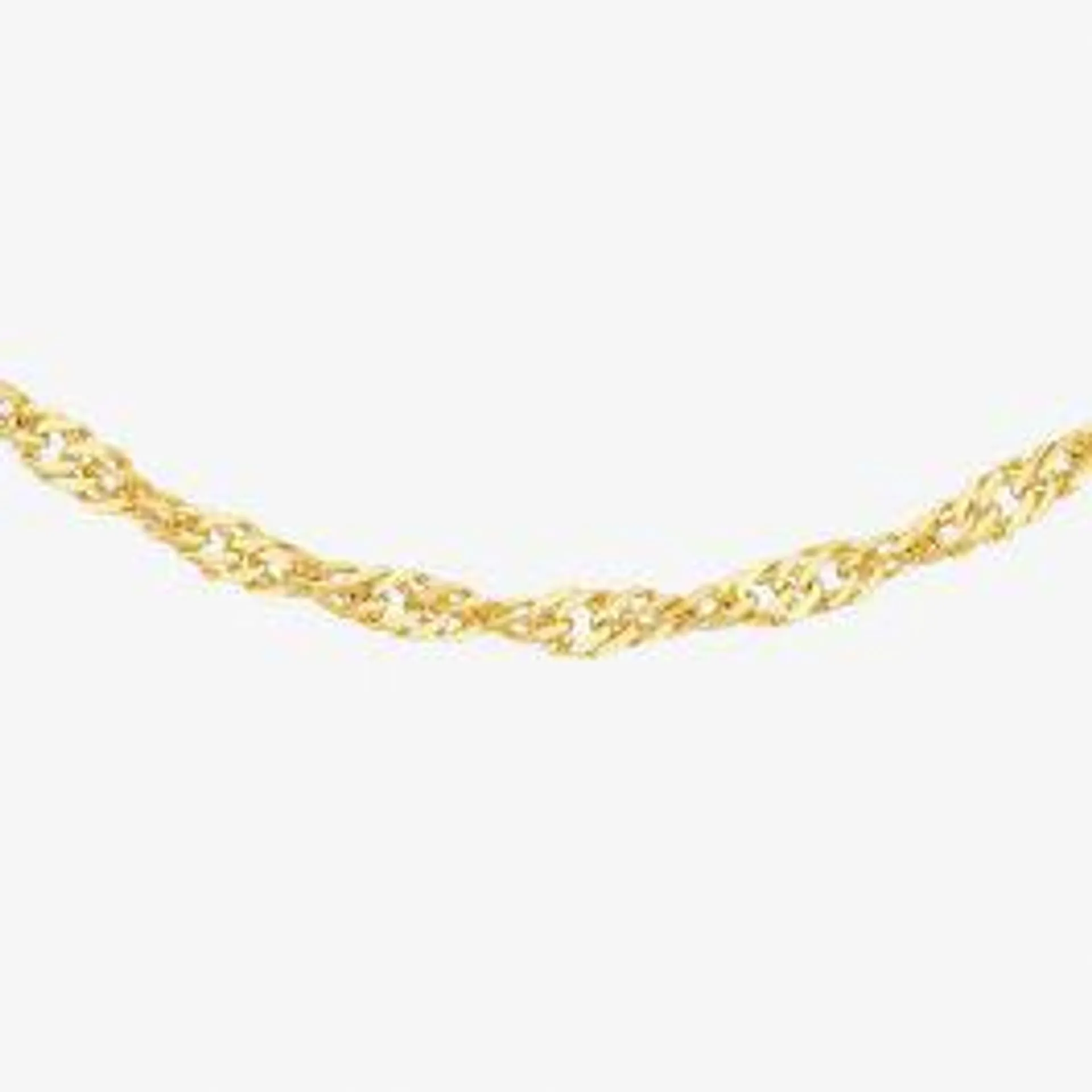9ct Yellow Gold Diamond-Cut Twisted Curb Chain 1.13.0464