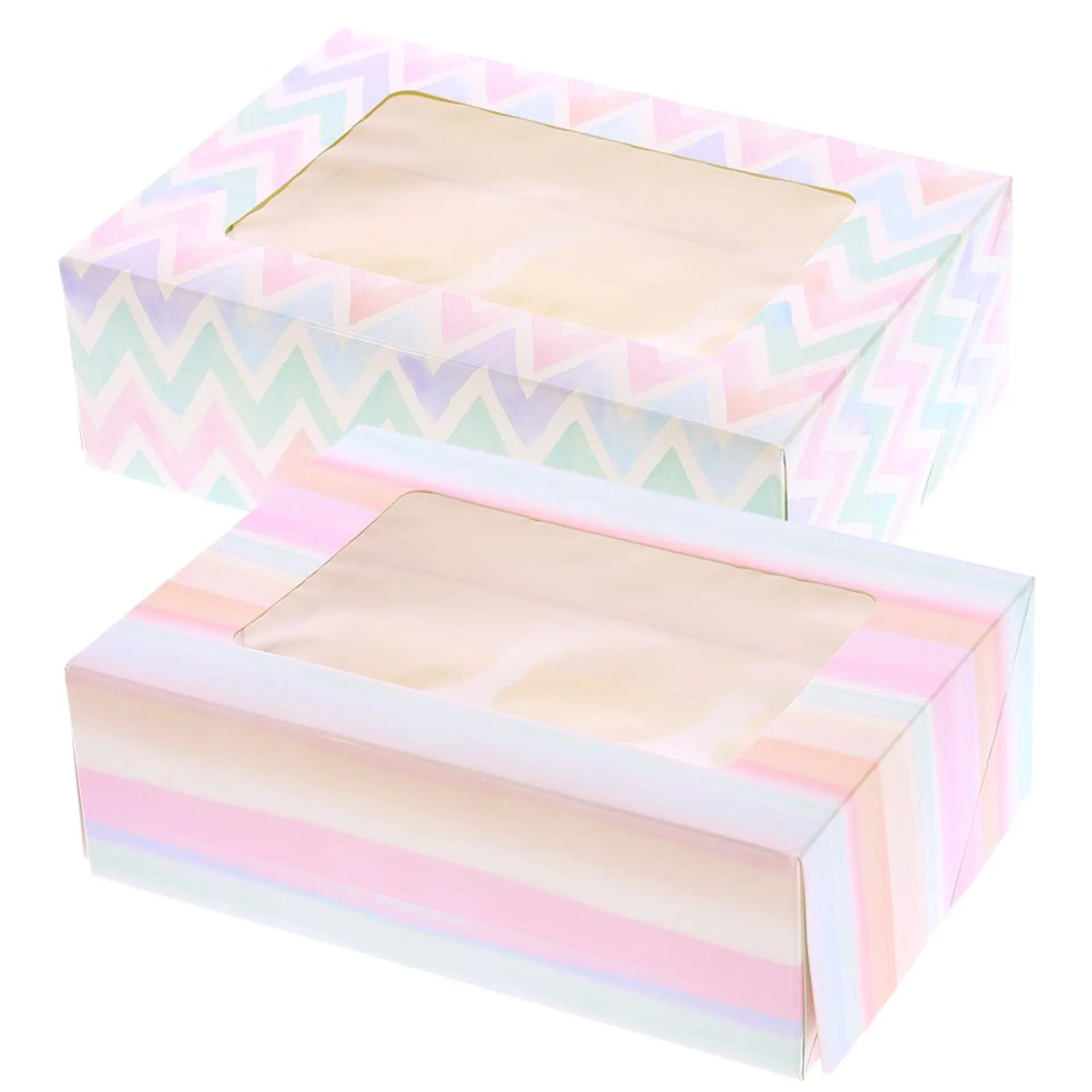 Jane Asher: 6 Hole Cupcake Box 2 Pack - Pattern (Case of 36)
