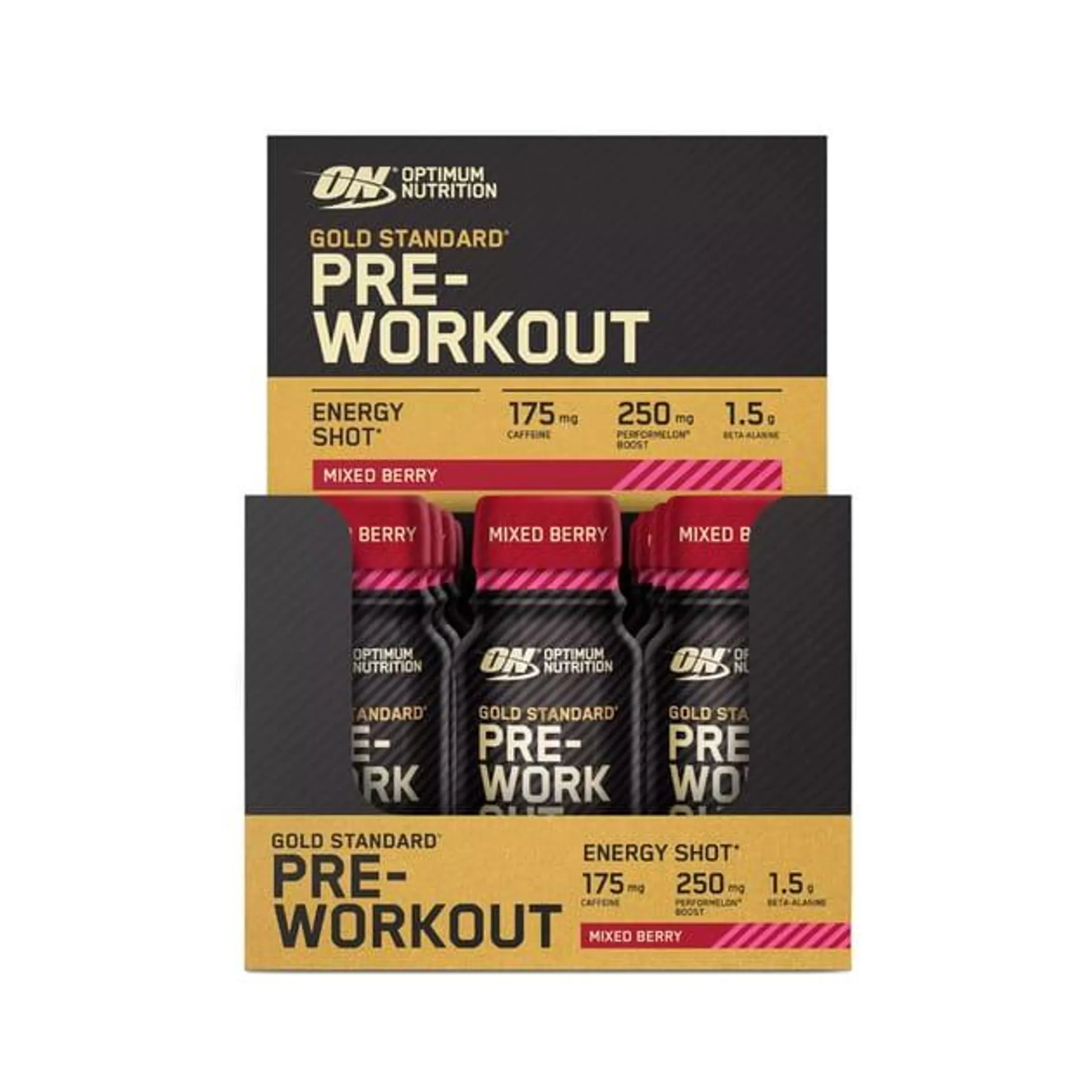 Optimum Nutrition Gold Standard Pre-Workout 12 x 60ml - Mixed Berry