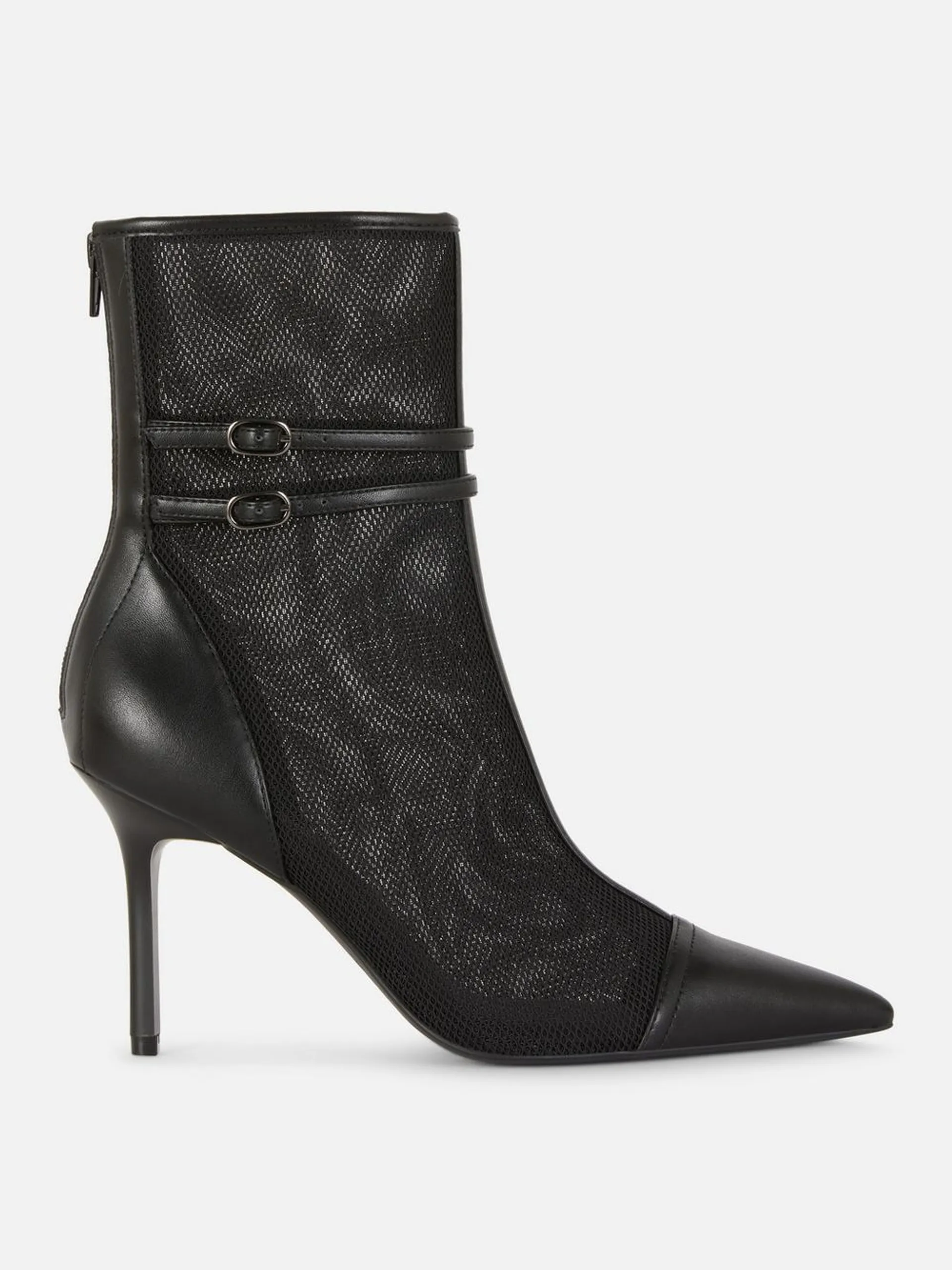 Rita Ora Mesh Stiletto Ankle Boots