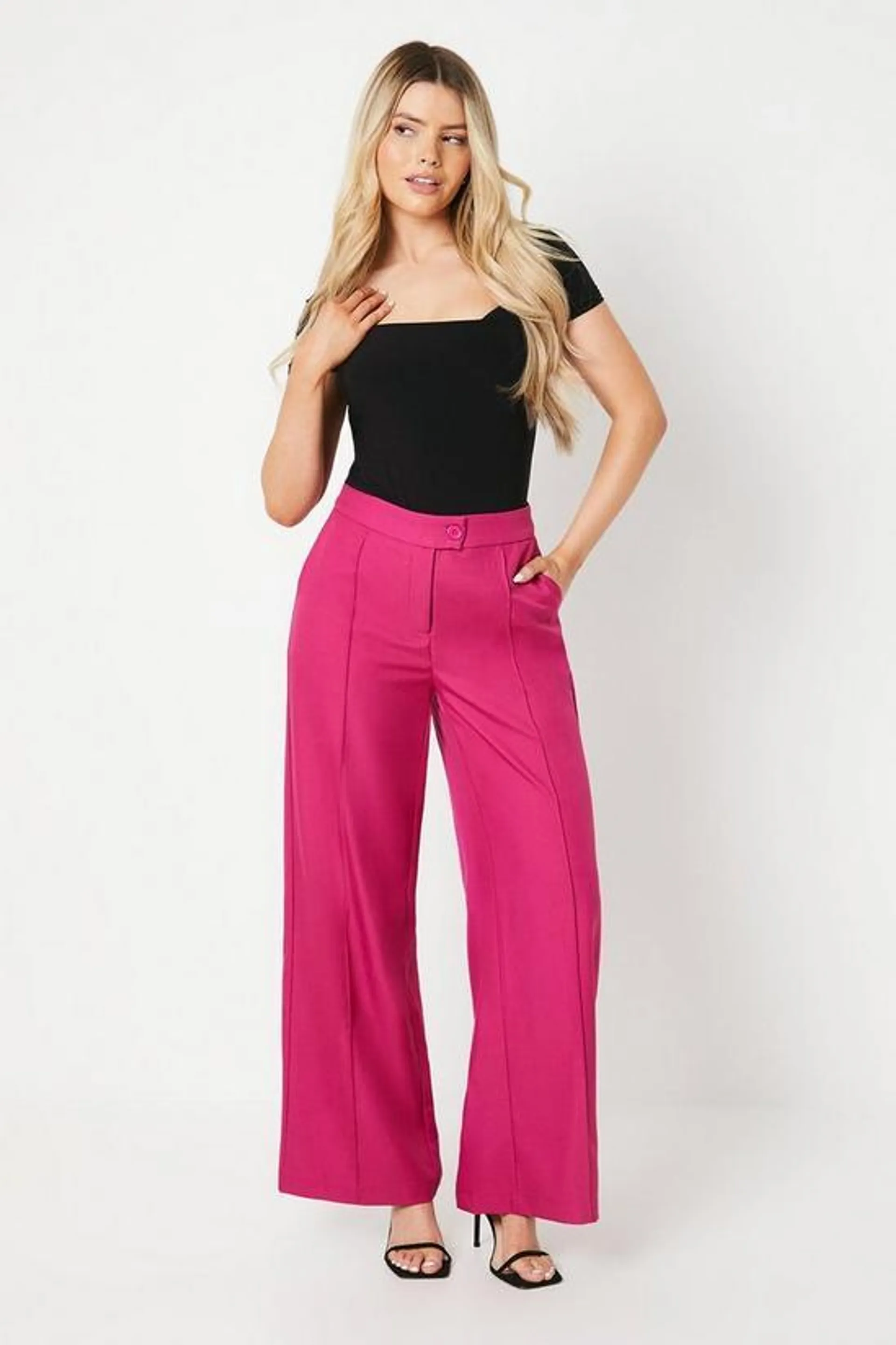 Pink Wide Leg Trouser