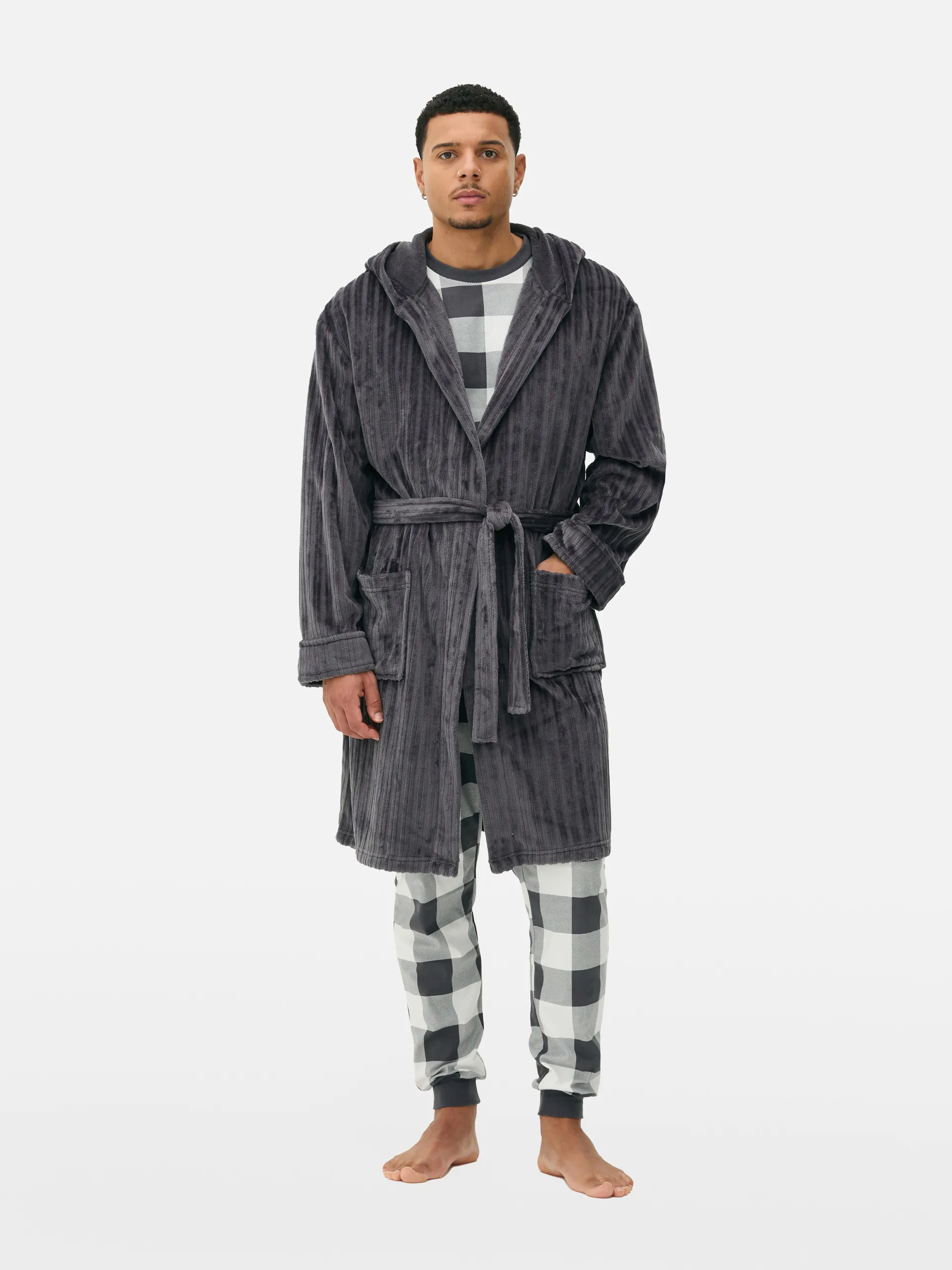 Burnout Striped Robe