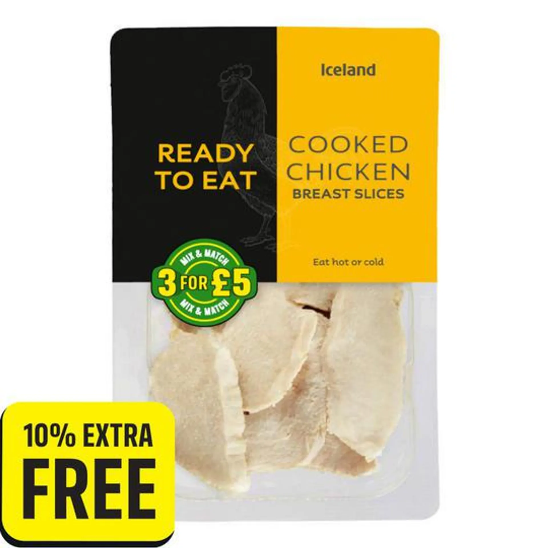 Iceland Ready to Eat Cooked Chicken Breast Slices 180g (10% Extra Free)
