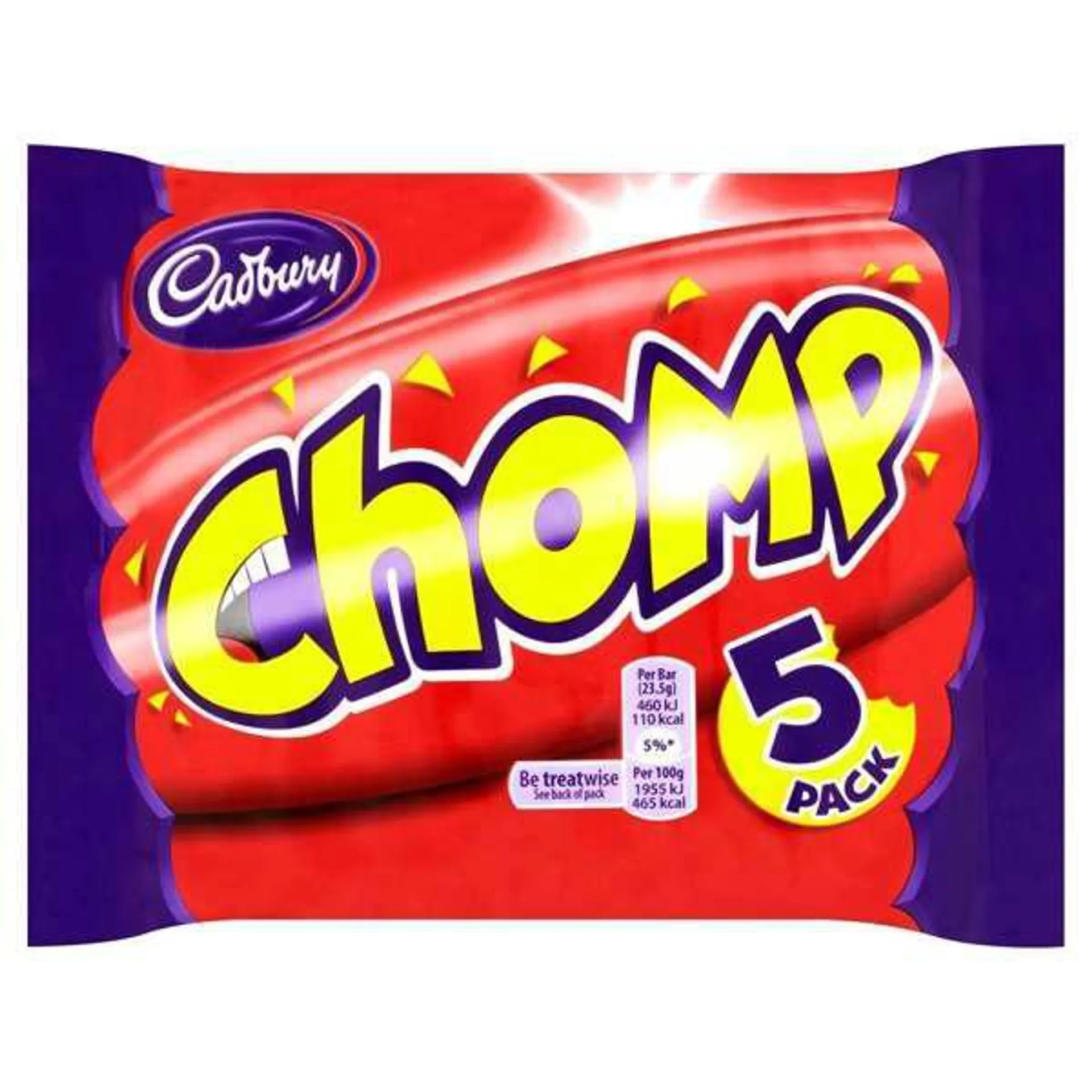 Cadbury Chomp Bars, 23g (Pack of 5)