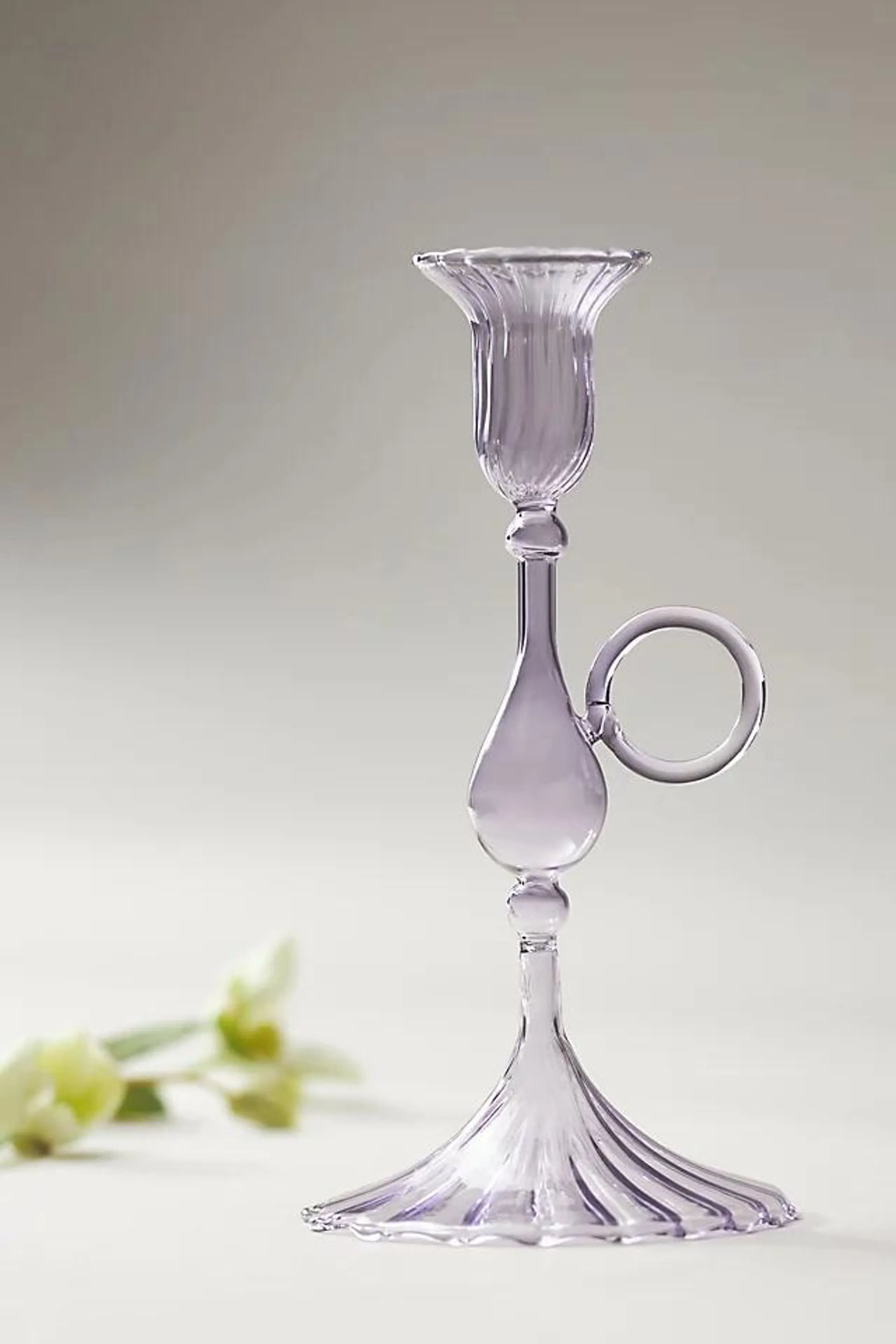 Talia Glass Taper Candle Holder